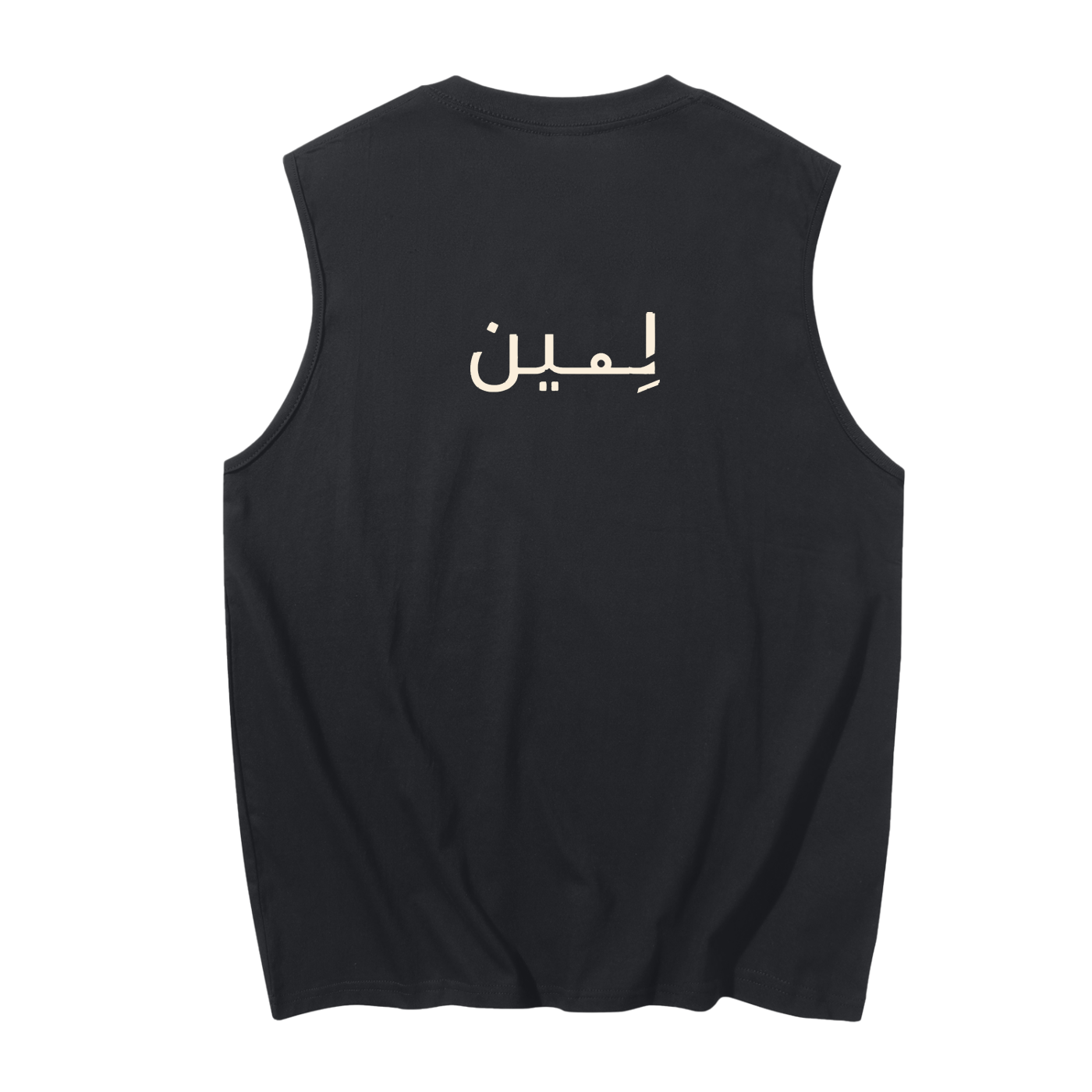 The Cotton Tank in Black, back #Color_Black