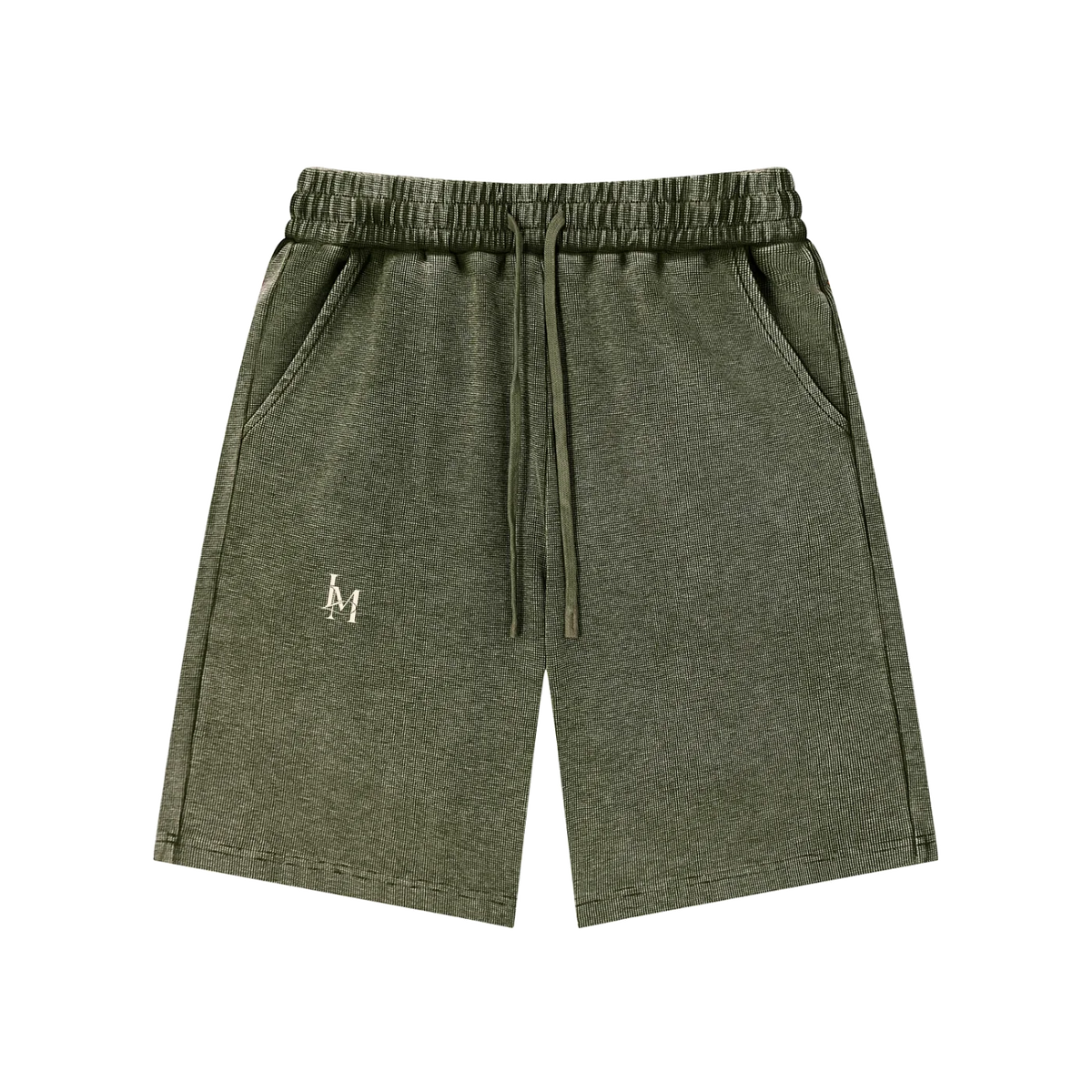 The Waffle Short in Army Green #Color_Army Green