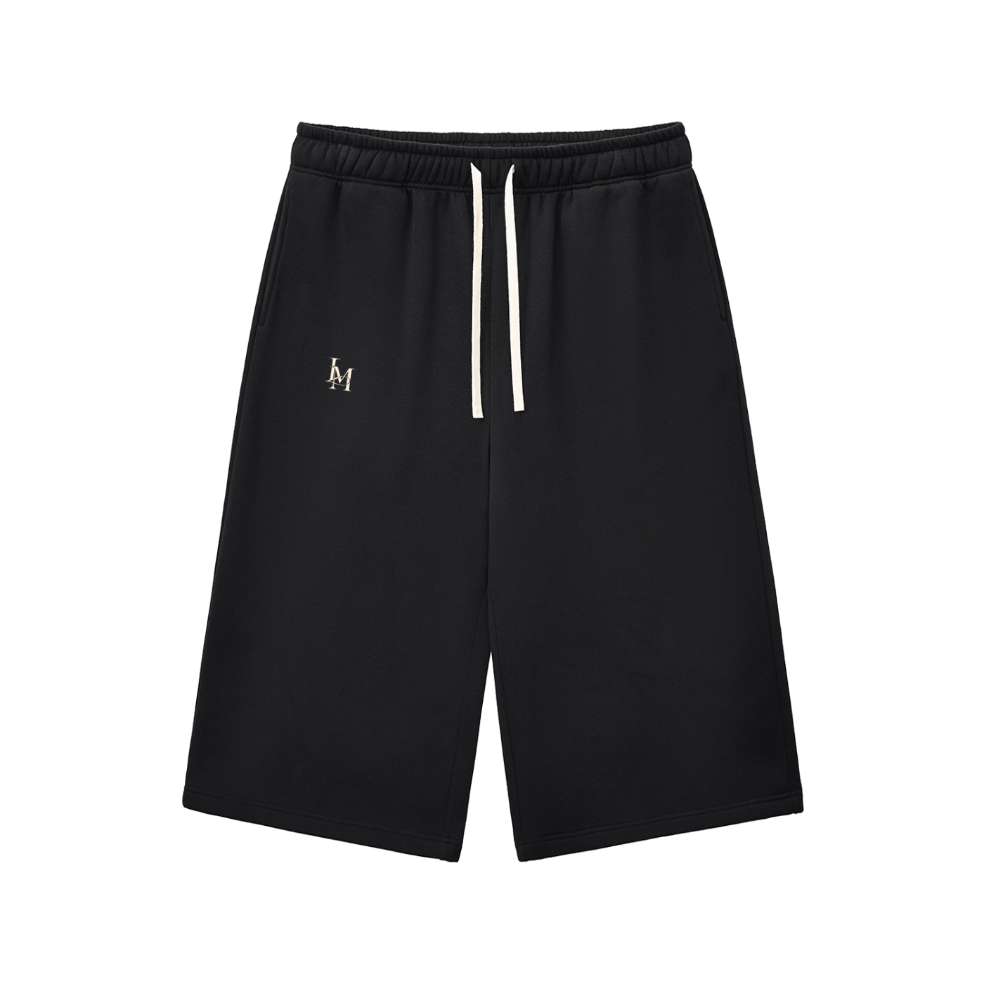 The Three-Quarter Sweatpant in Black #Color_Black