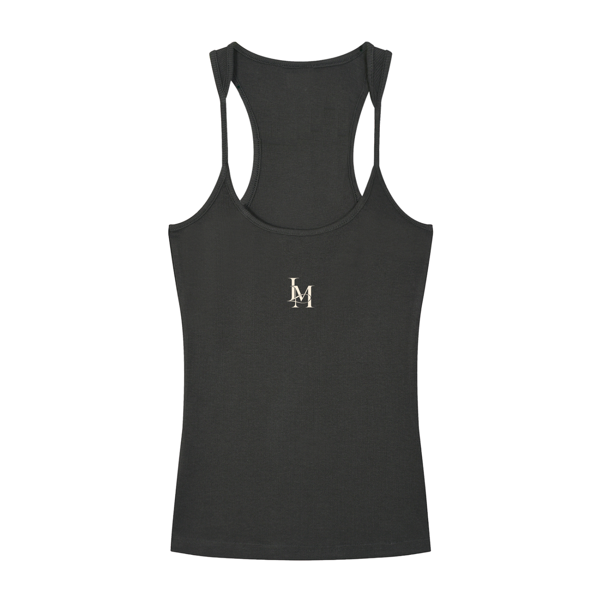 The Ribbed Tank in Dark Gray #Color_Dark Gray