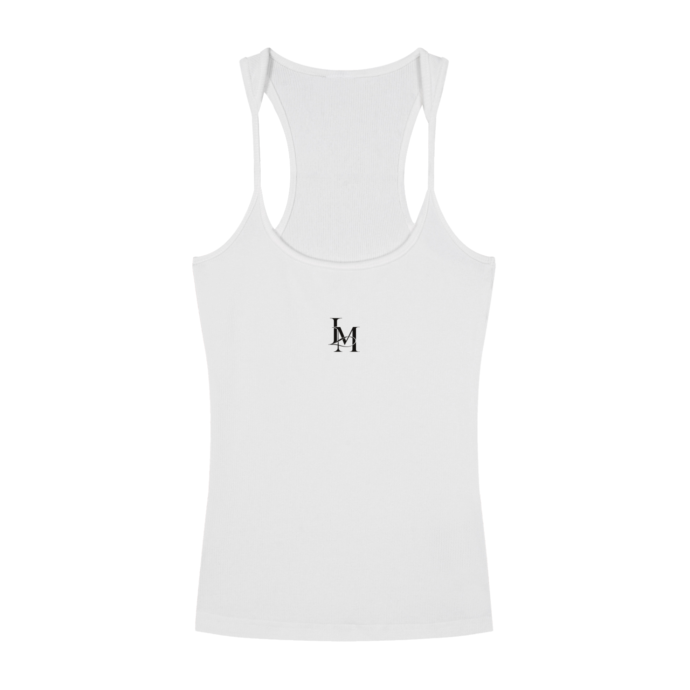 The Ribbed Tank in White #Color_White