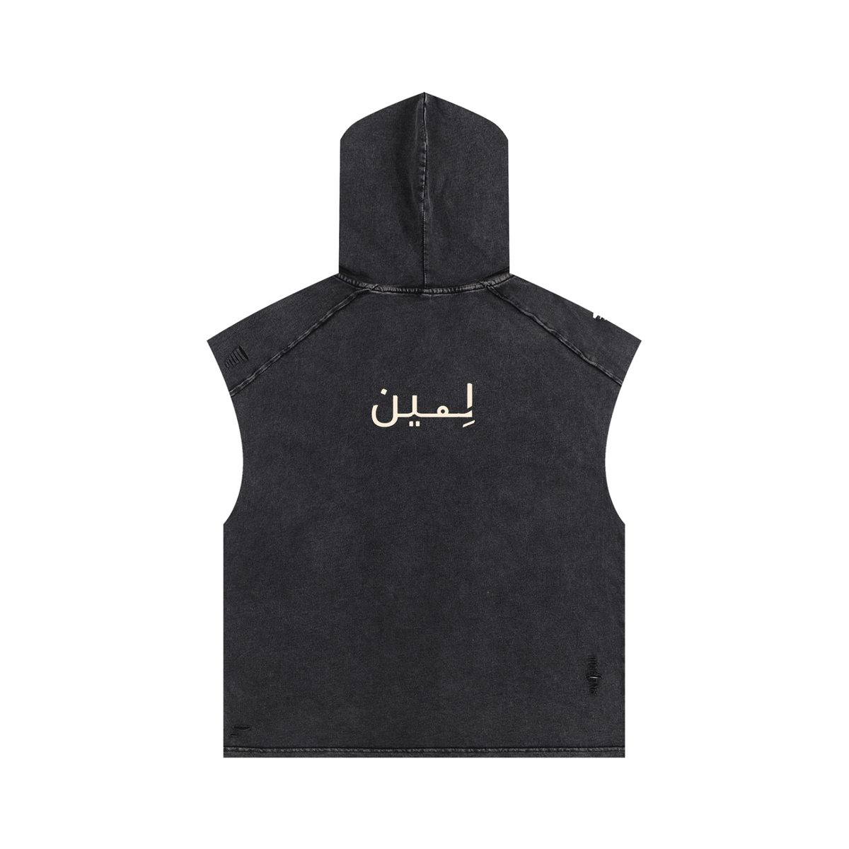 The Hooded Tank in Black, back #Color_Black