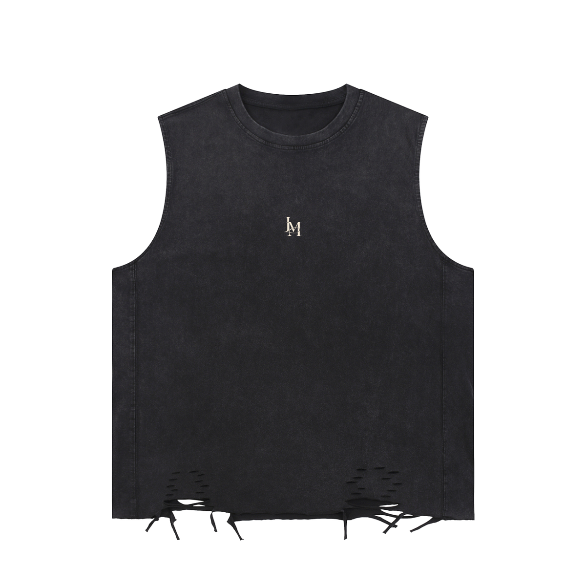 The Raw Hem Tank in Black #Color_Black