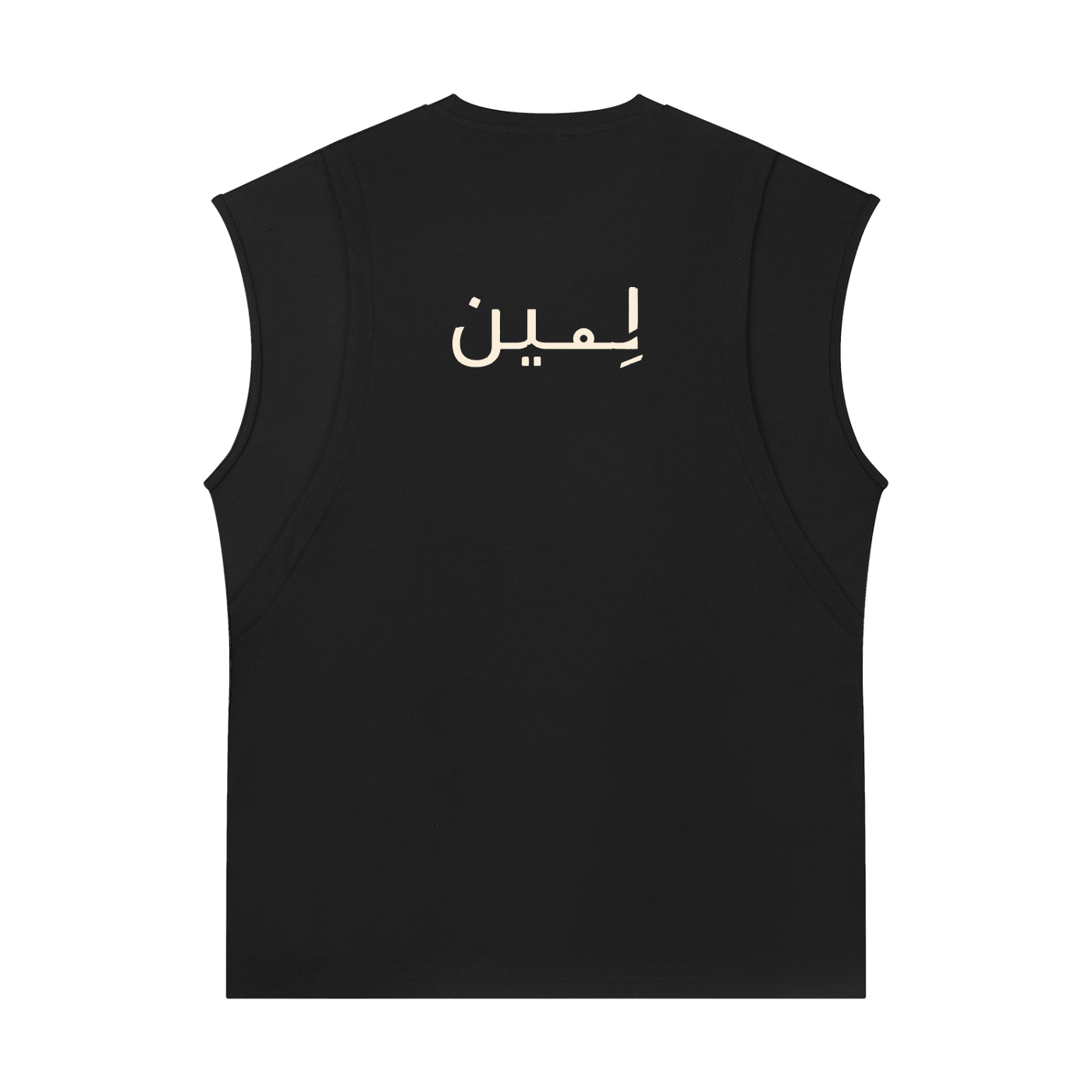 The Muscle Tank in Black, back #Color_Black