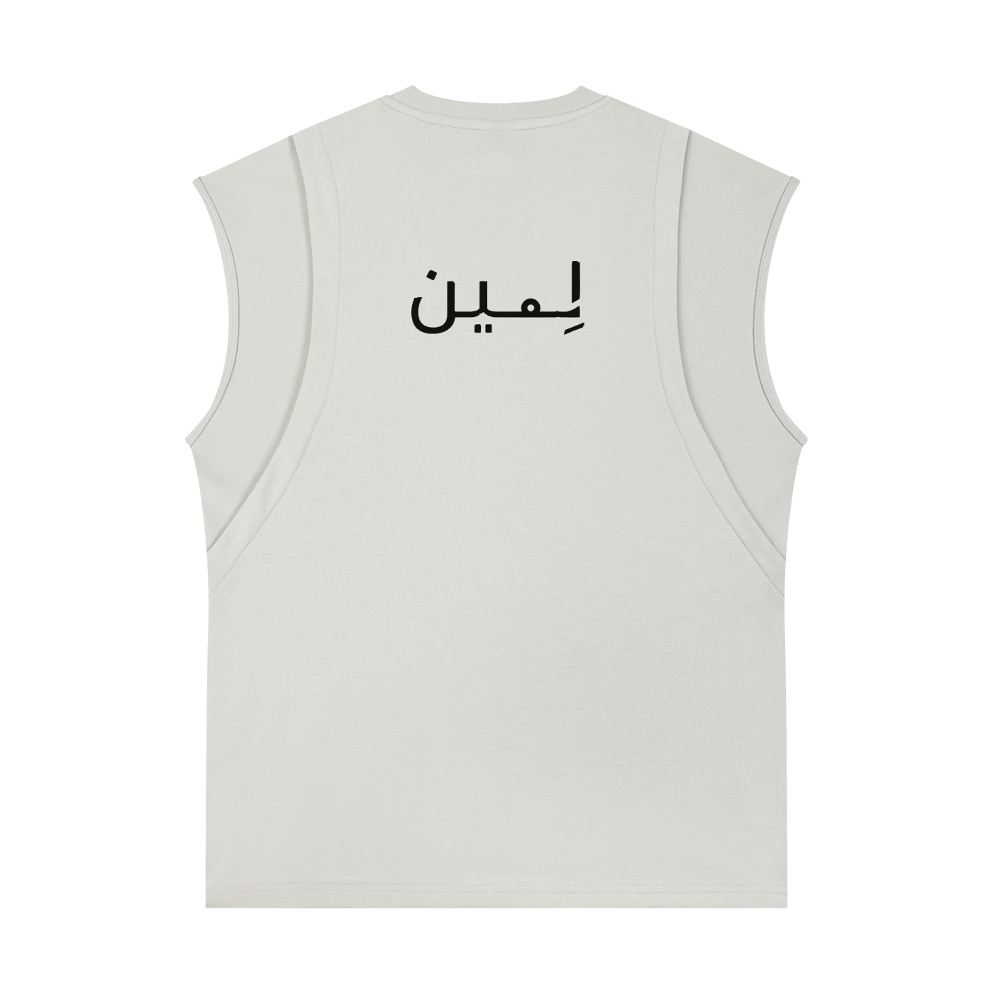 The Muscle Tank in Light Gray, back #Color_Light Gray