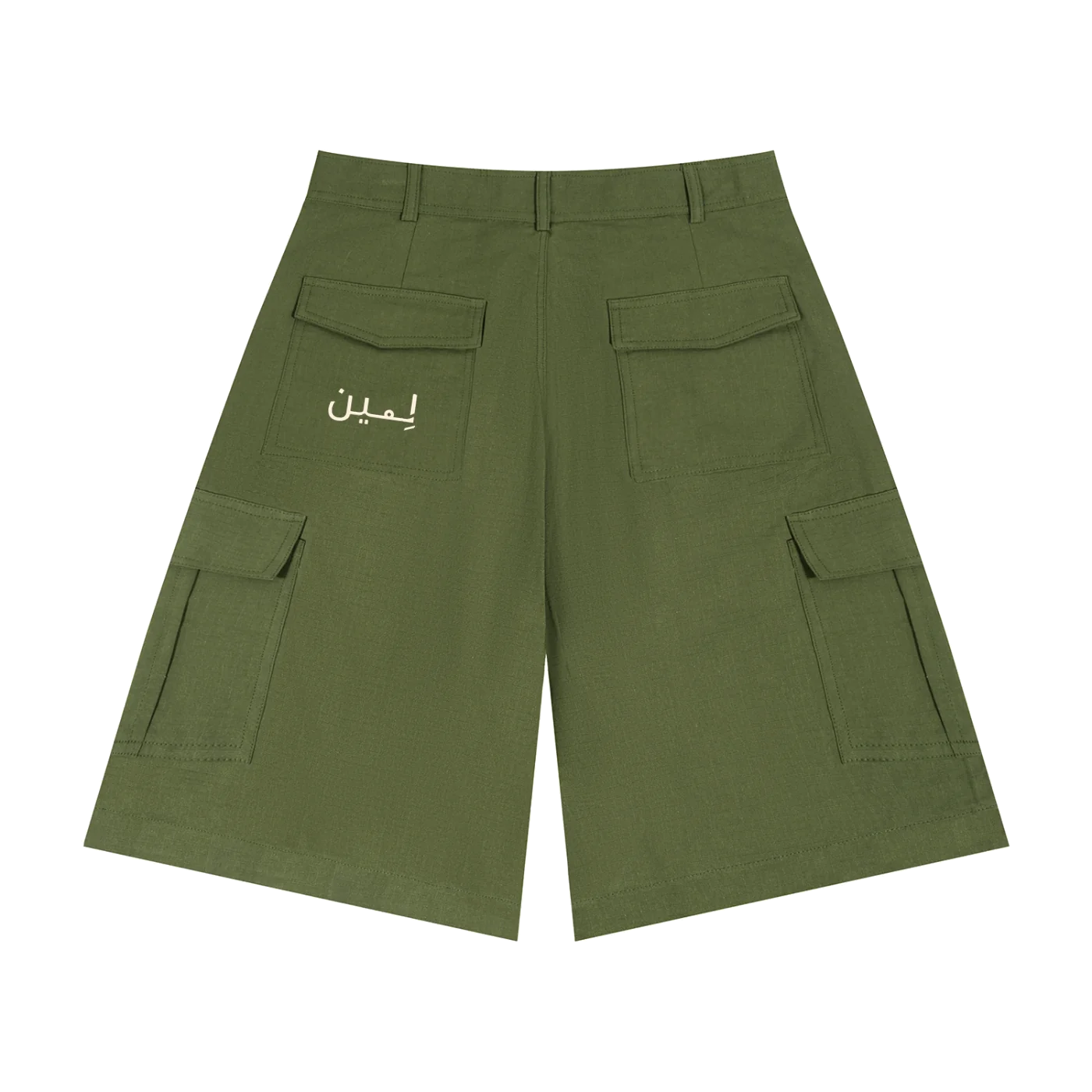 The Cargo Short in Army Green, back #Color_Army Green