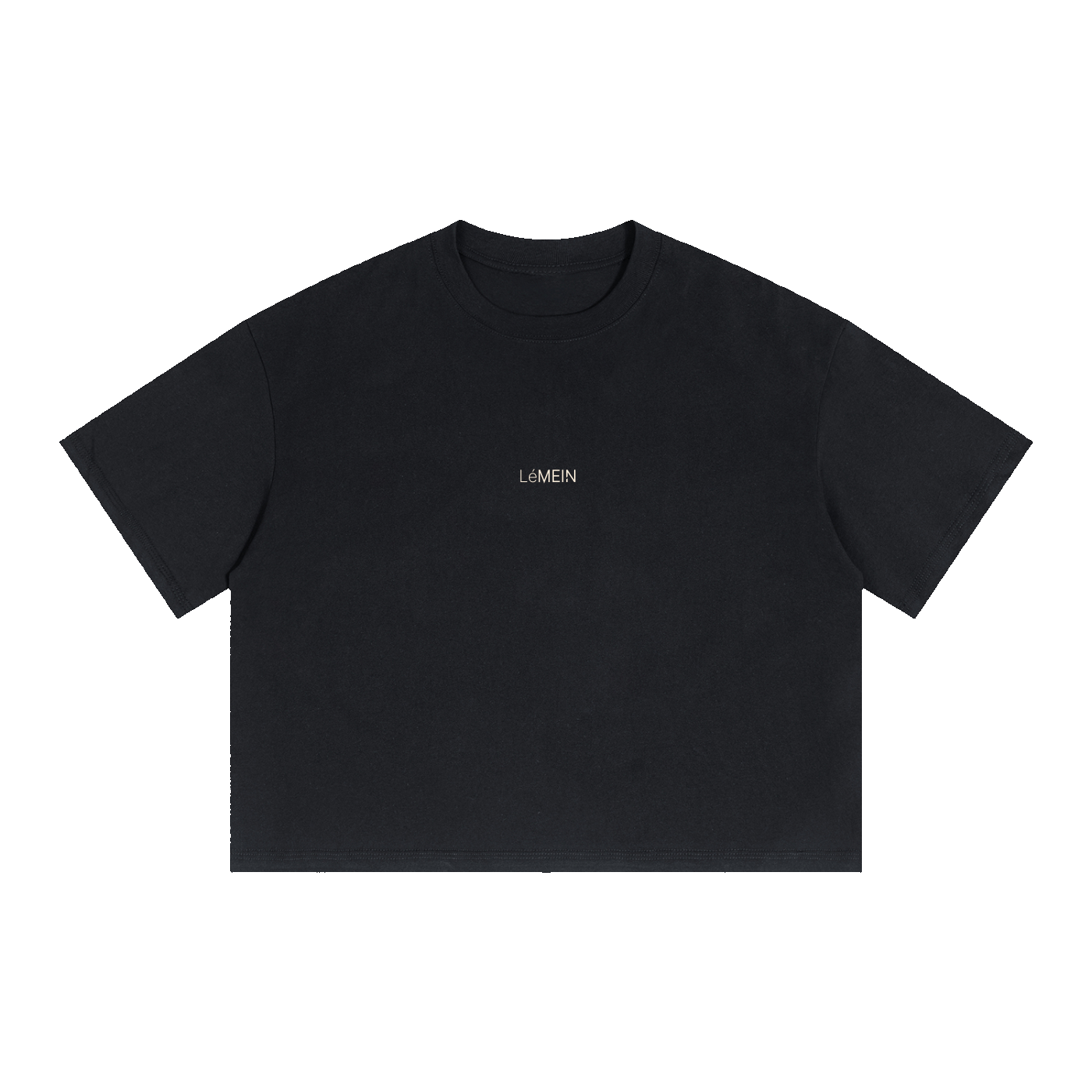 The Crop Tee in Black #Color_Black