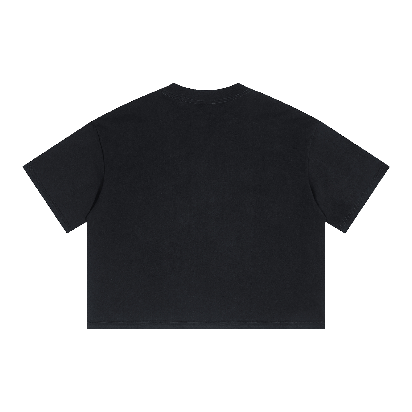The Crop Tee in Black, back #Color_Black