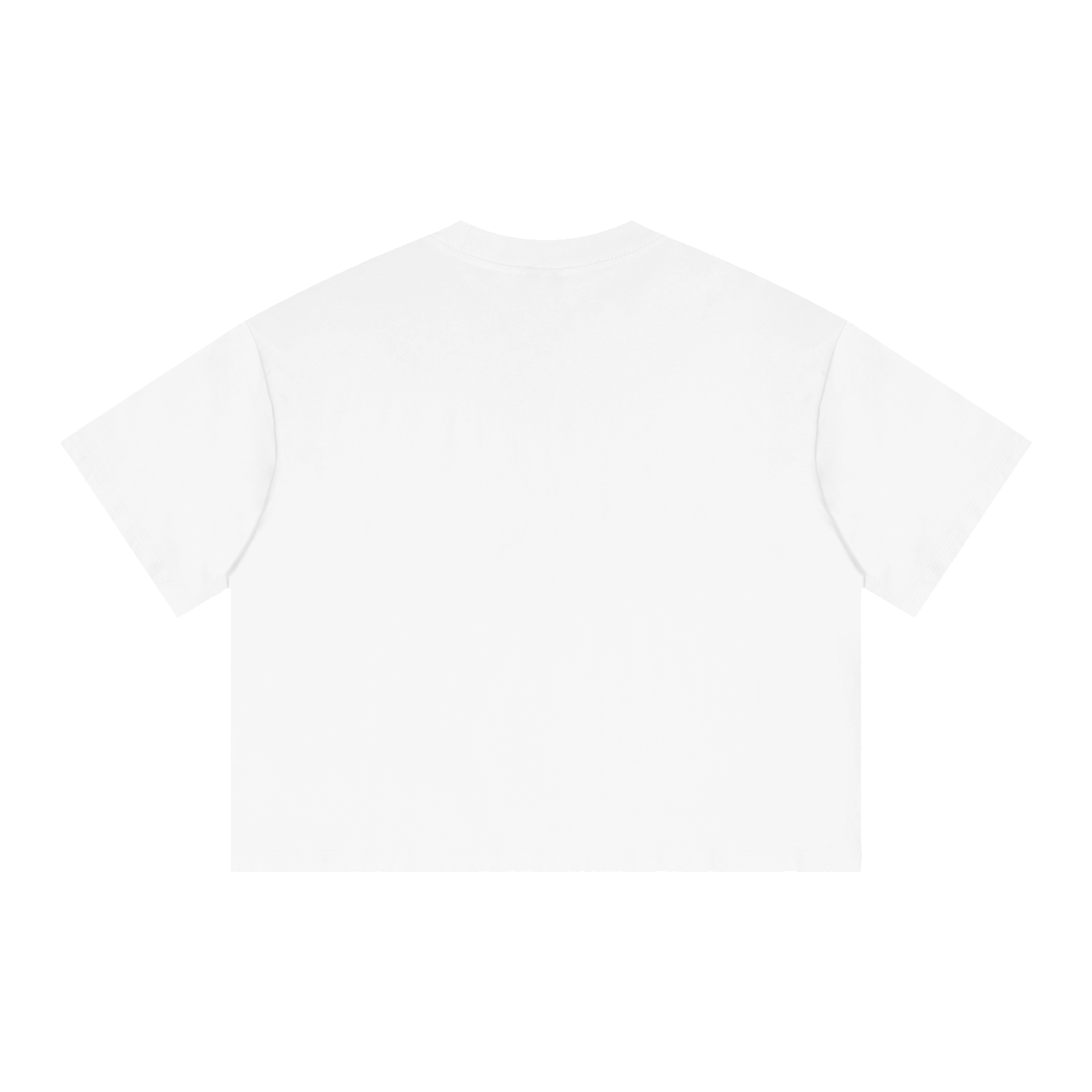The Crop Tee in White, back #Color_White