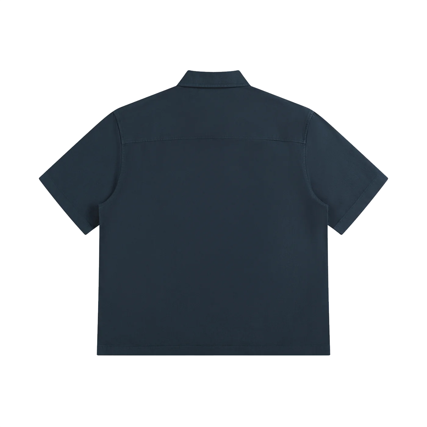 The Date Shirt in Navy Blue, back view #Color_Navy Blue