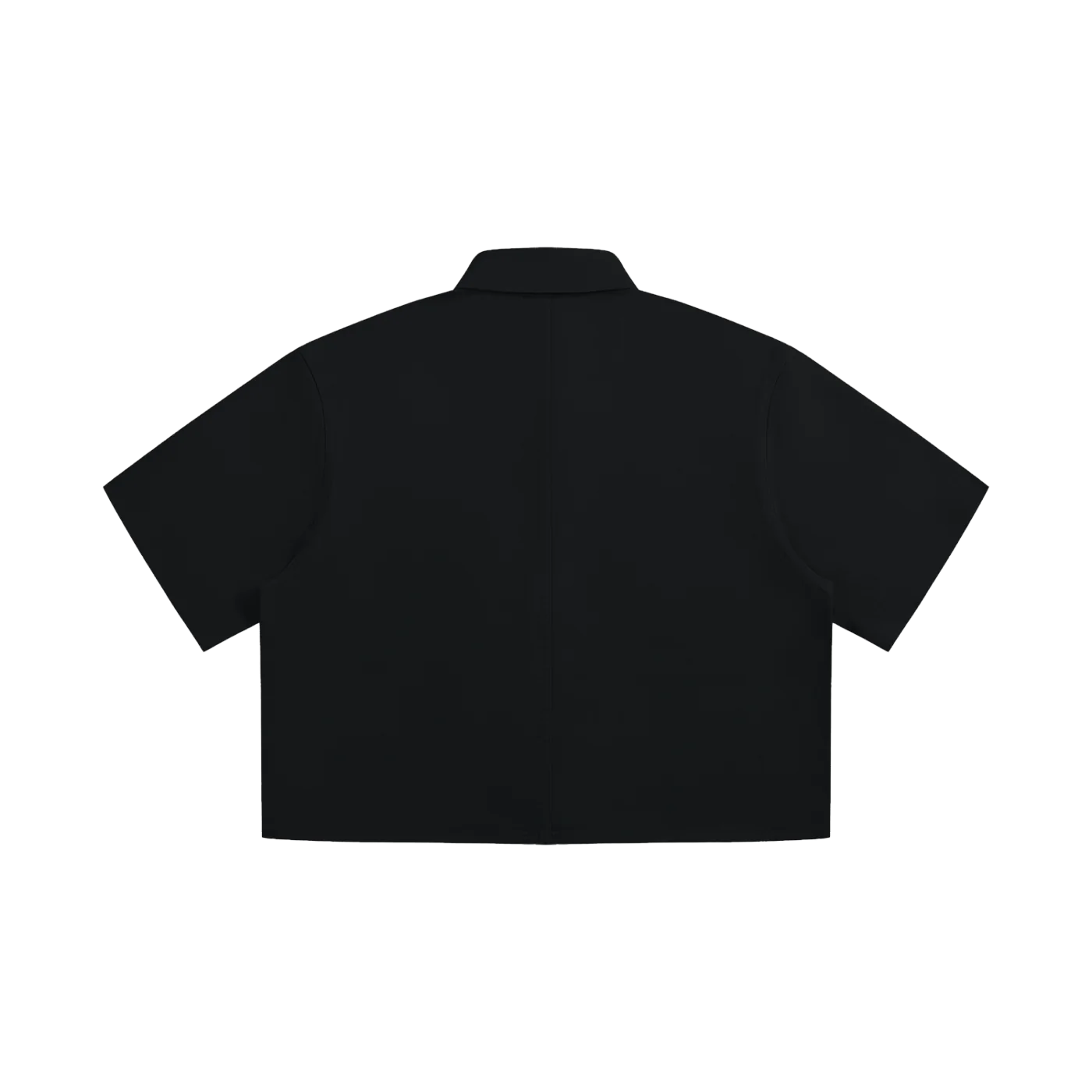 The Date Shirt, Cropped in Black, back view #Color_Black