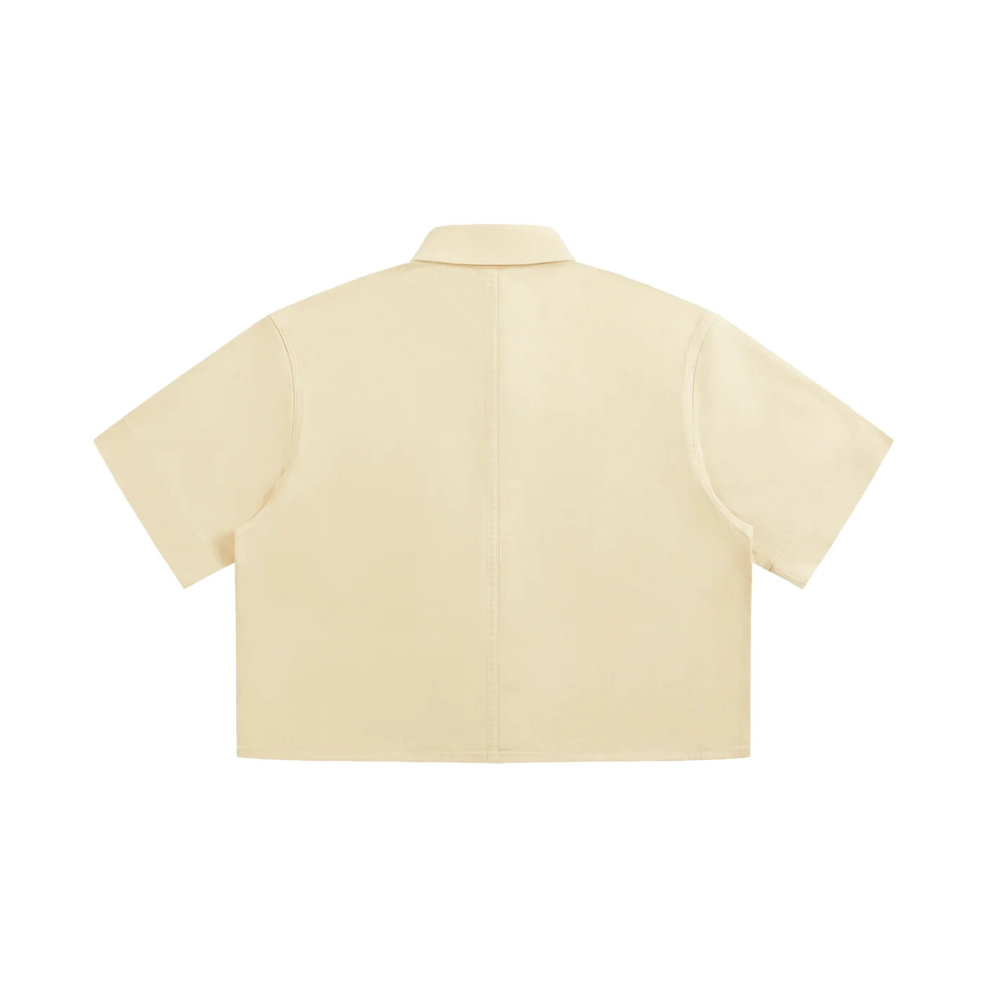 The Date Shirt, Cropped in Apricot, back view #Color_Apricot