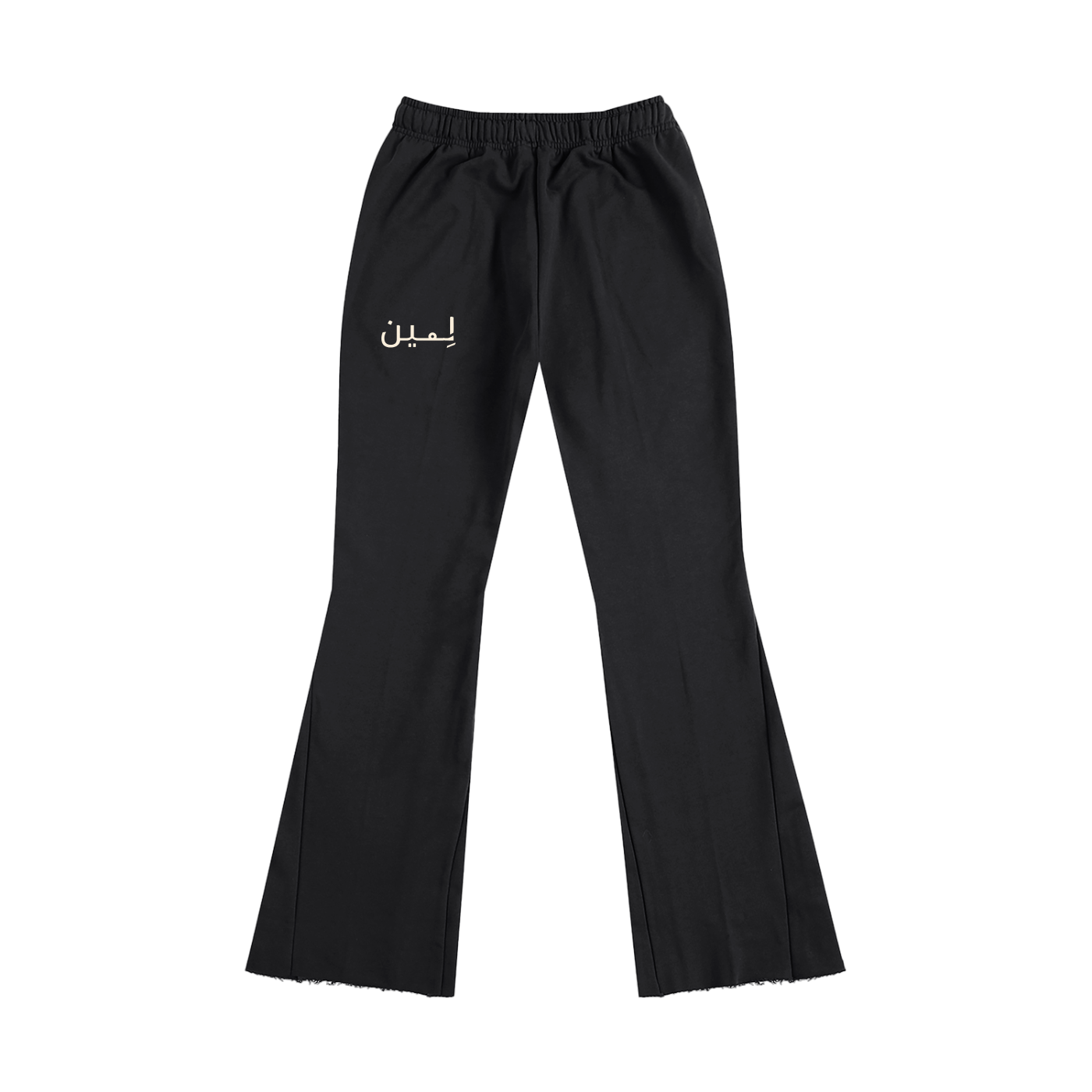 The Flared Sweatpant in Black, back #Color_Black
