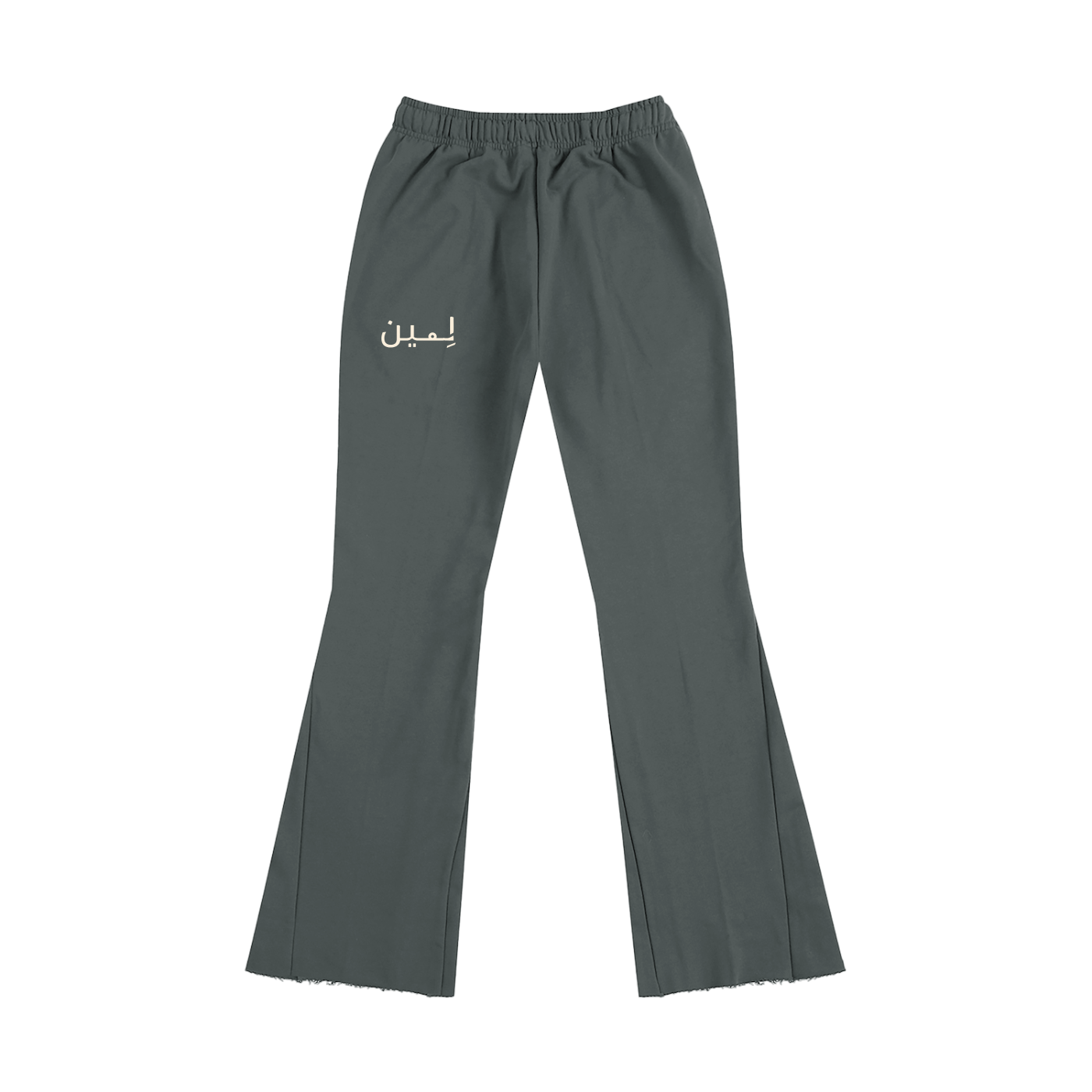 The Flared Sweatpant in Gray, back #Color_Gray