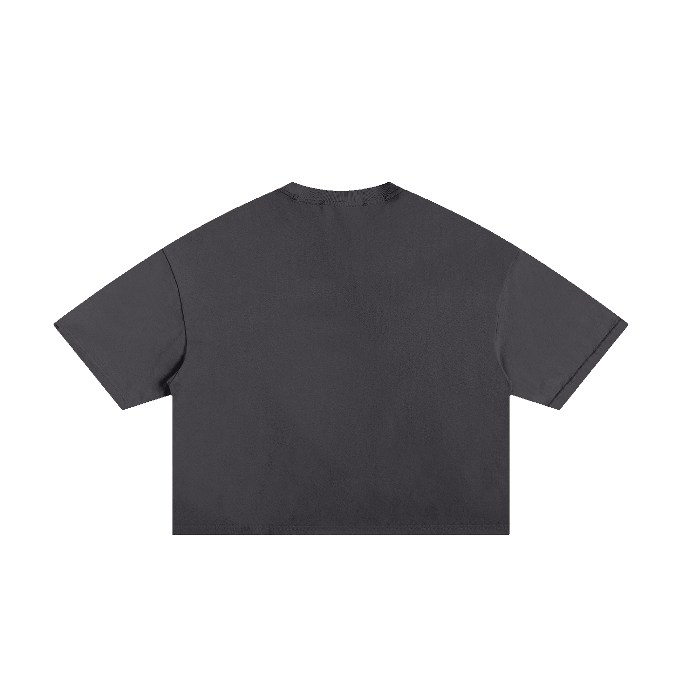 The Frayed Tee in Wash Black, back #Color_Wash Black