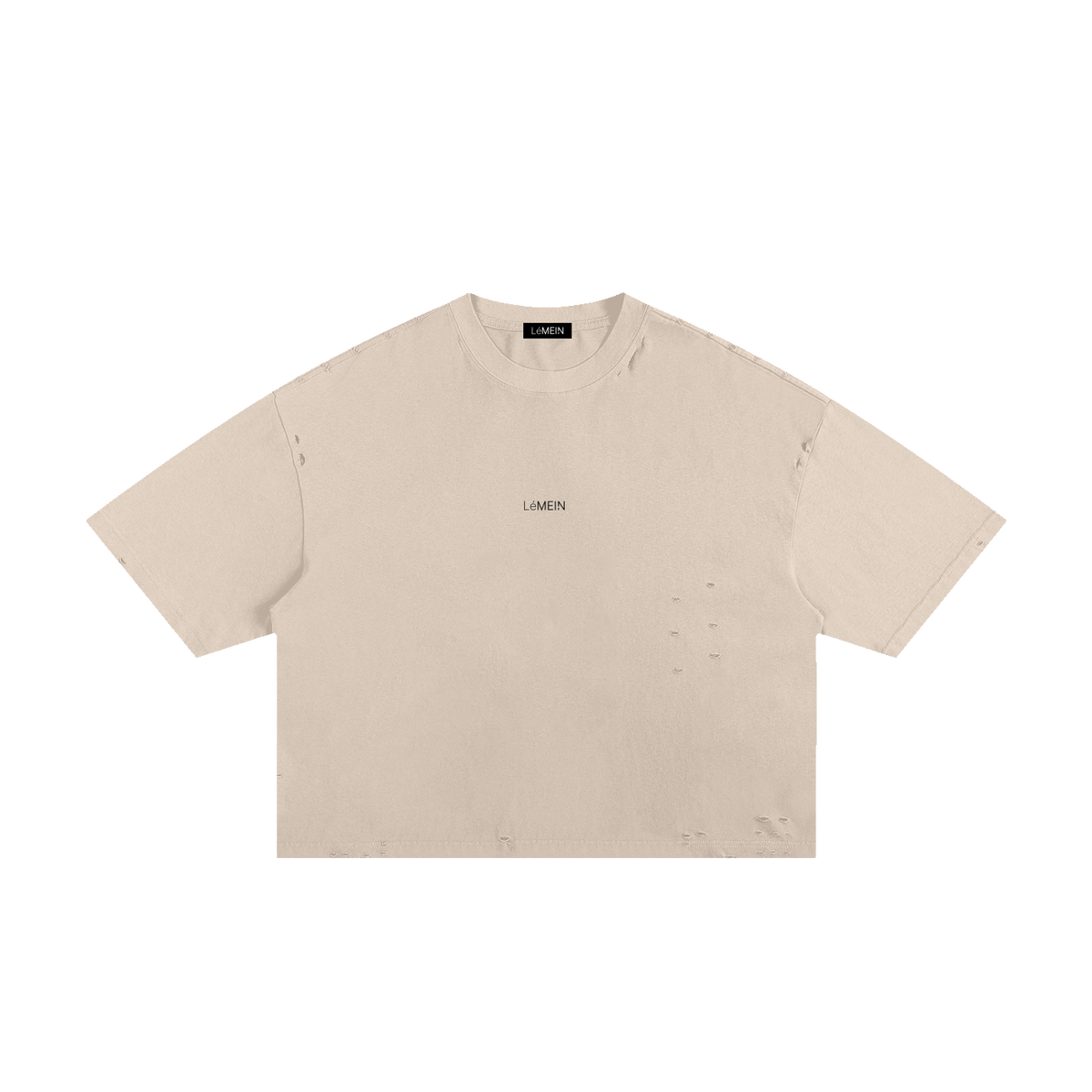 The Frayed Tee in Apricot #Color_Apricot