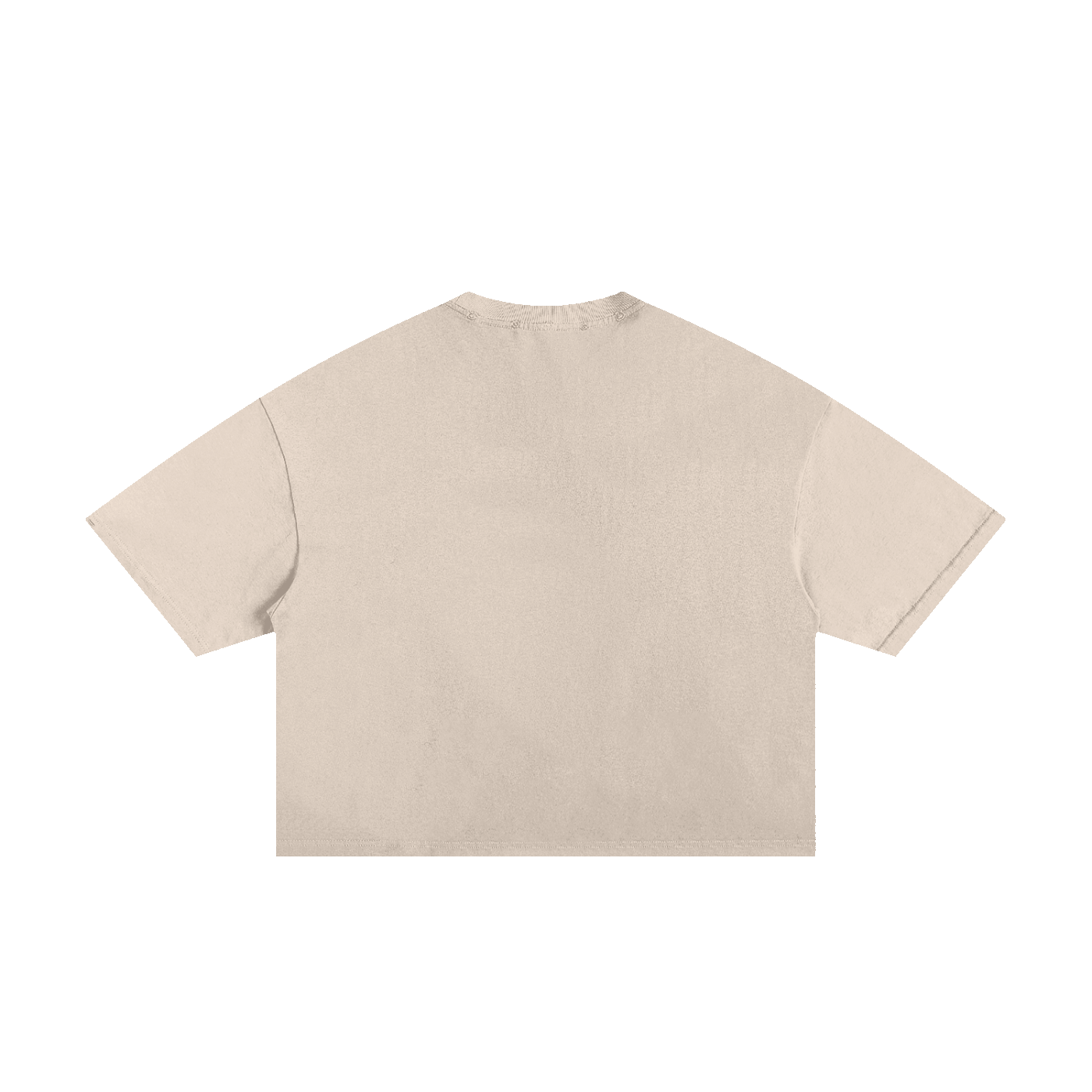 The Frayed Tee in Apricot, back #Color_Apricot