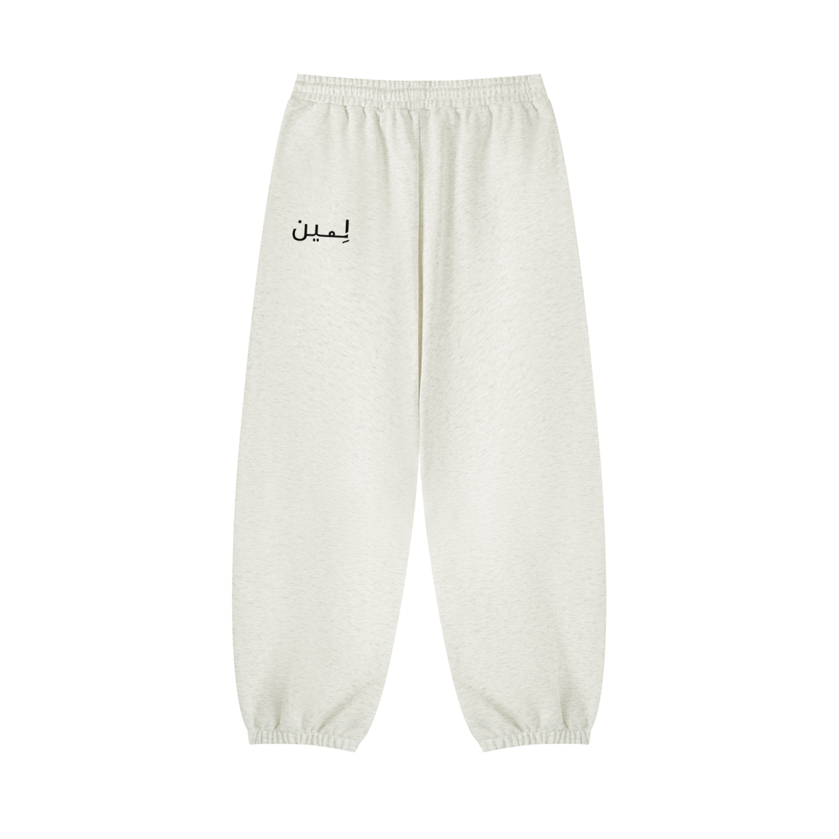 The Jogged Sweatpant in Oat Gray, back #Color_Oat Gray