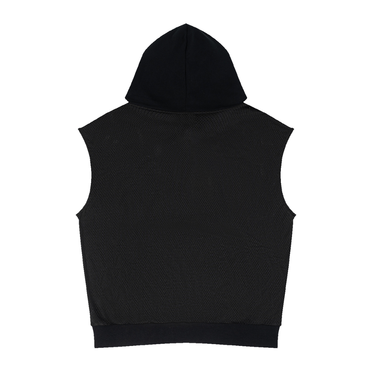 The Mesh Hoodie in Black, back #Color_Black
