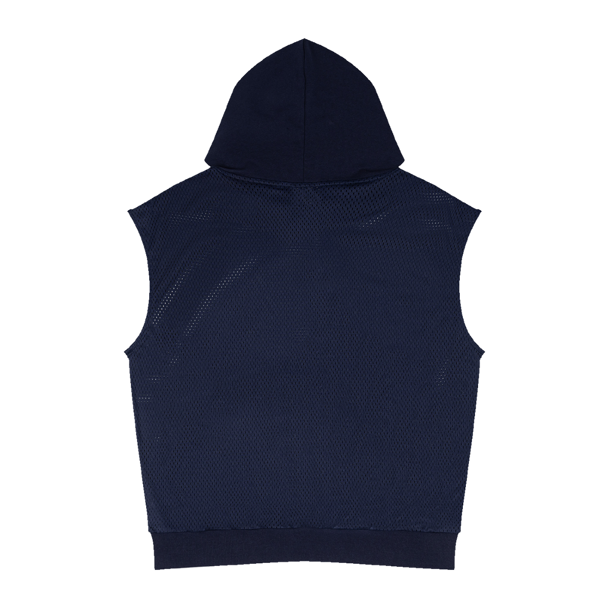 The Mesh Hoodie in Navy Blue, back #Color_Navy Blue