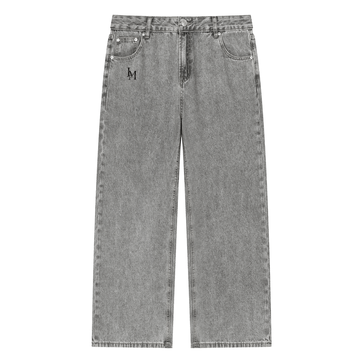 The Straight Jean in Light Gray, front view #Color_Light Gray