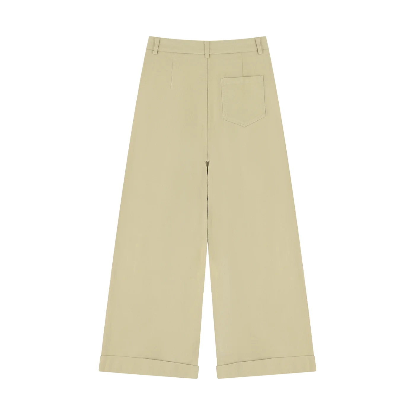 The Tencel Trouser in Khaki, back #Color_Khaki