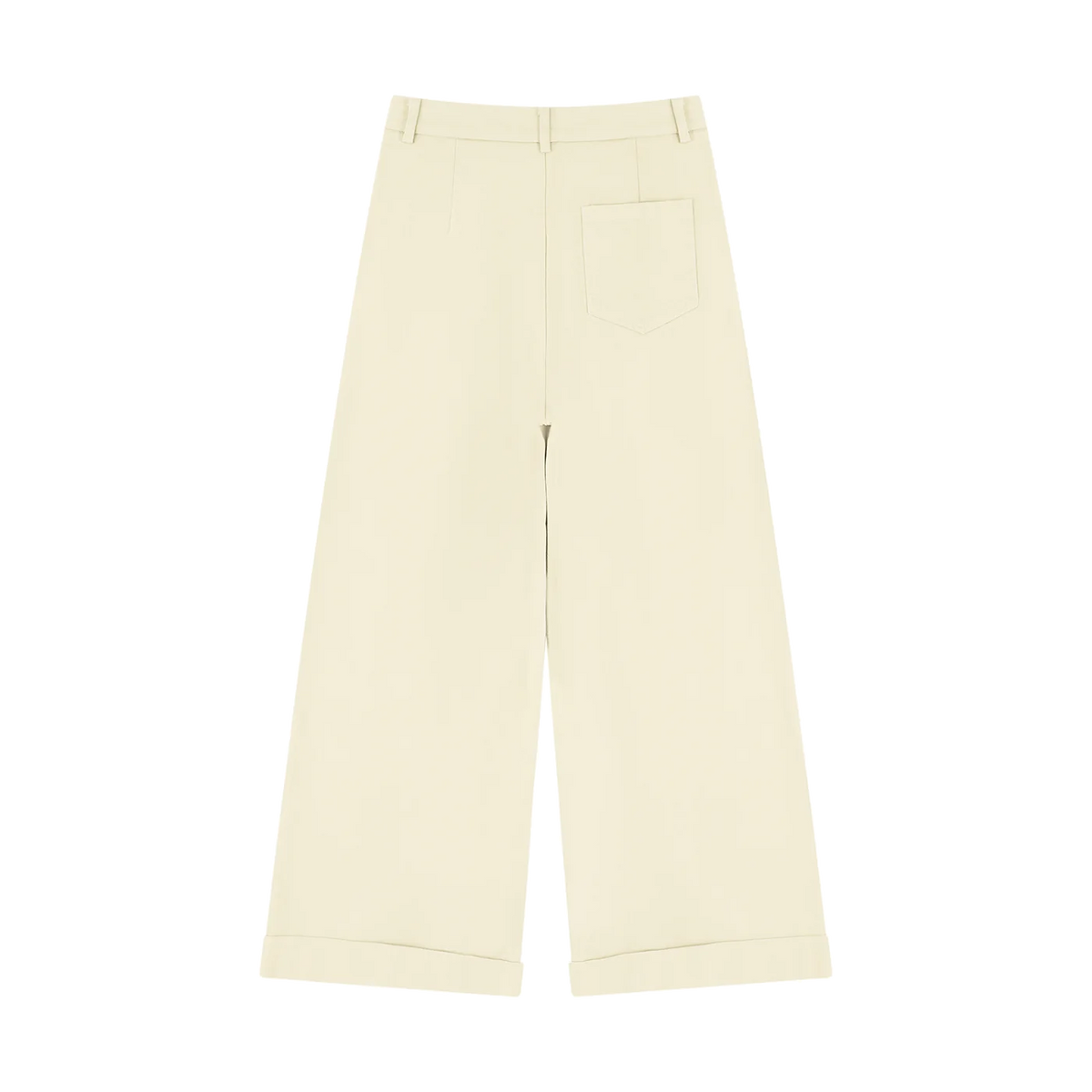 The Tencel Trouser in Apricot, back #Color_Apricot