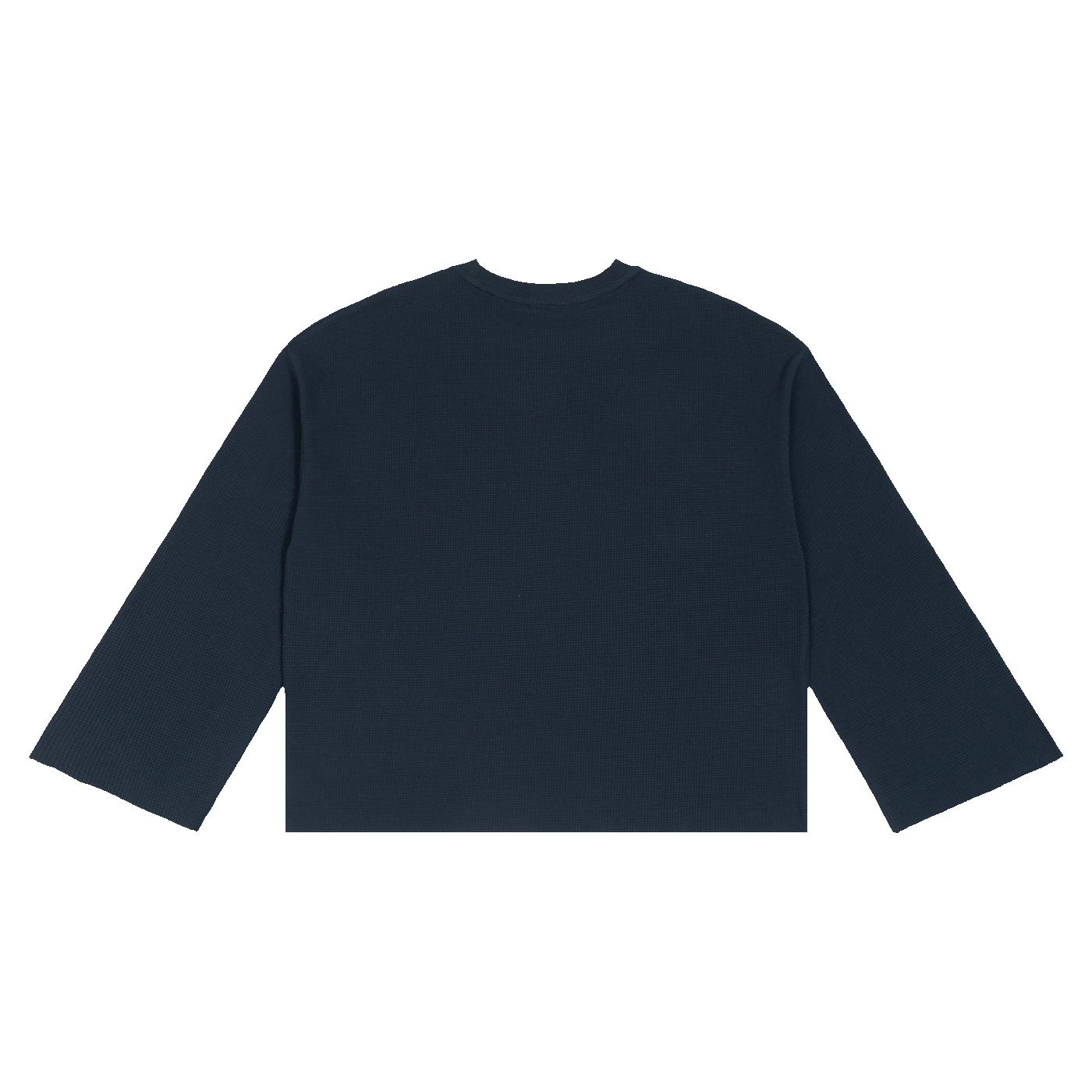The Waffle Tee in Navy Blue, back #Color_Navy Blue