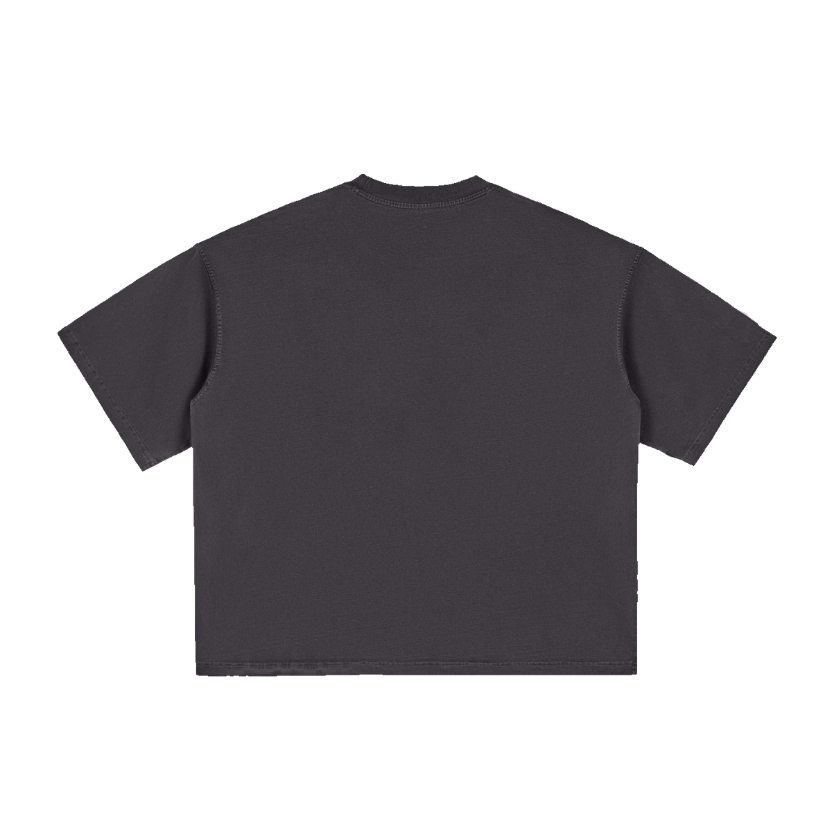The Washed Boxy Tee in Black, back #Color_Black