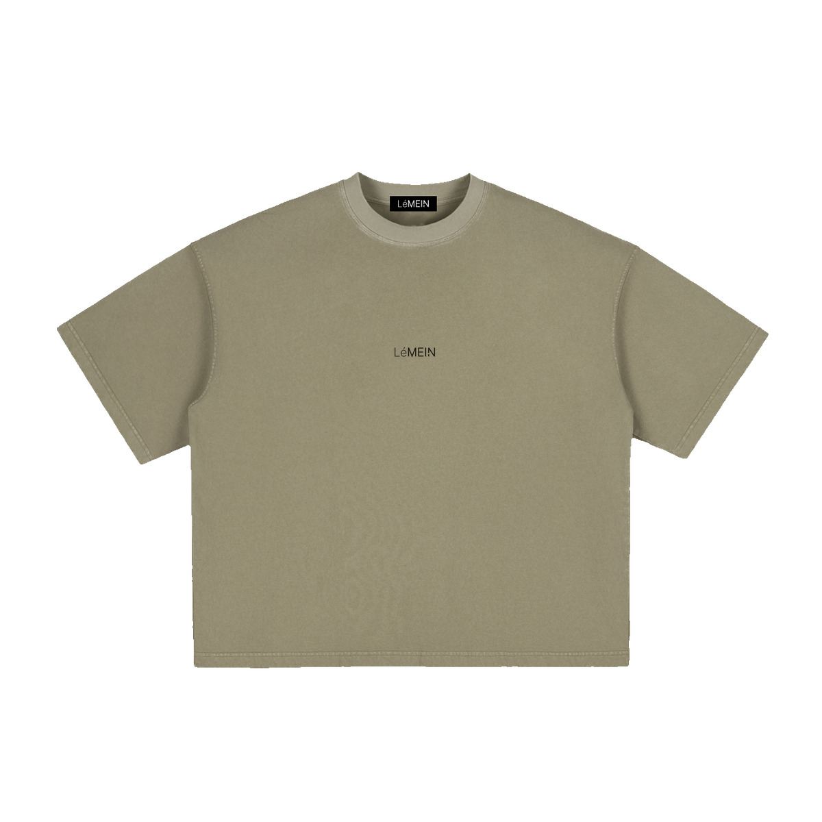 The Washed Boxy Tee in Gray Green #Color_Gray Green