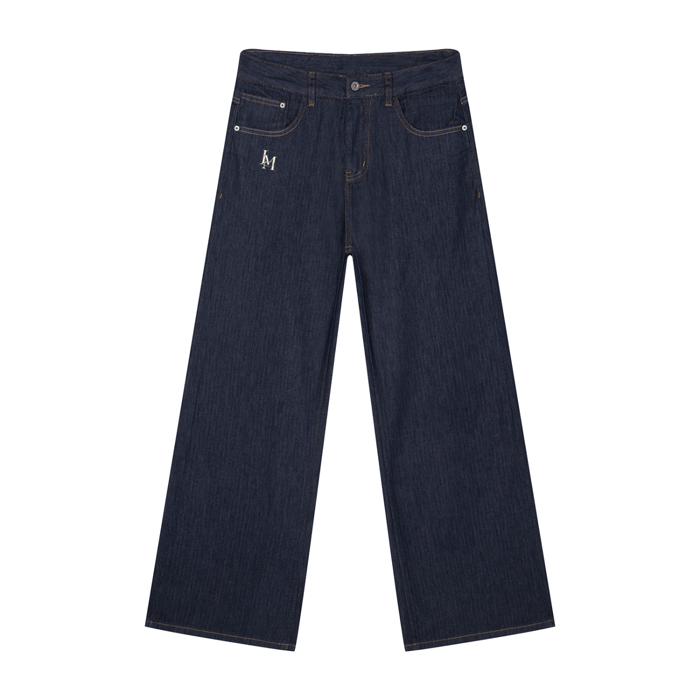 The Wide Jean in Navy Blue #Color_Navy Blue