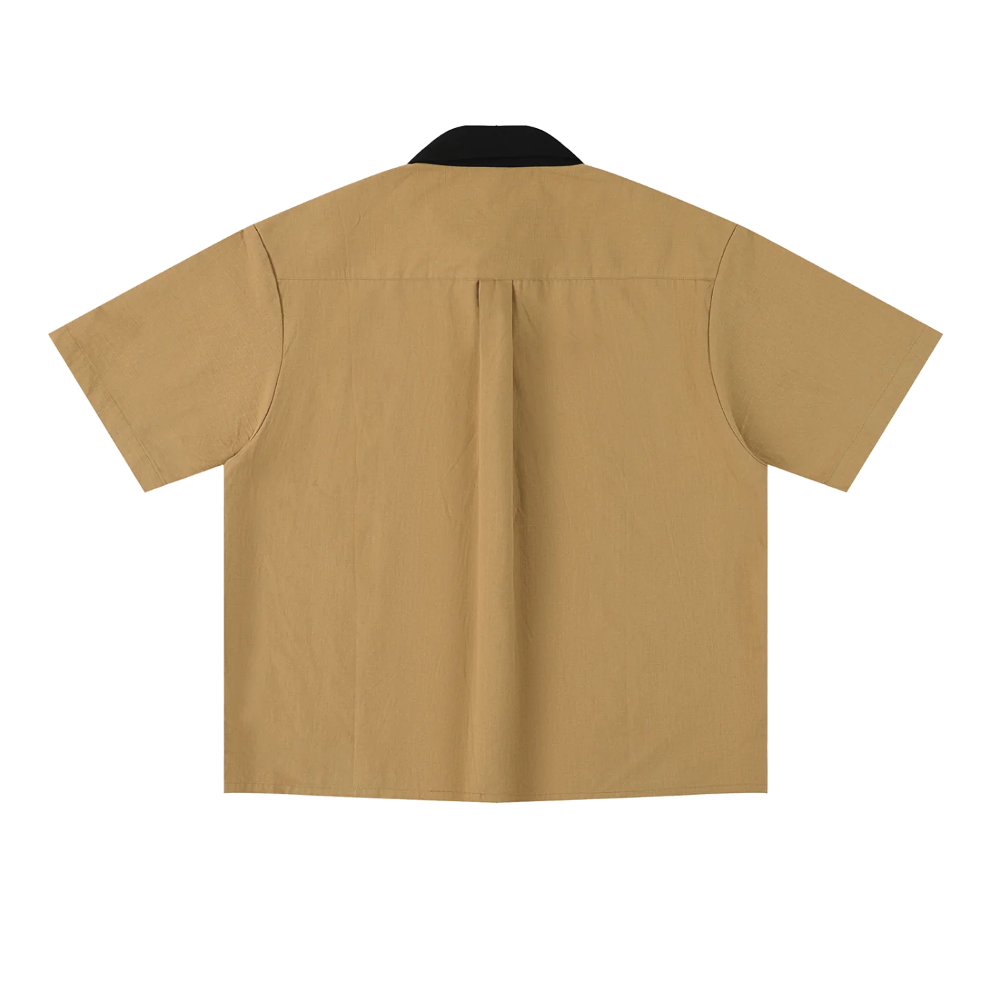 The Color Block Shirt in Brown, back #Color_Brown
