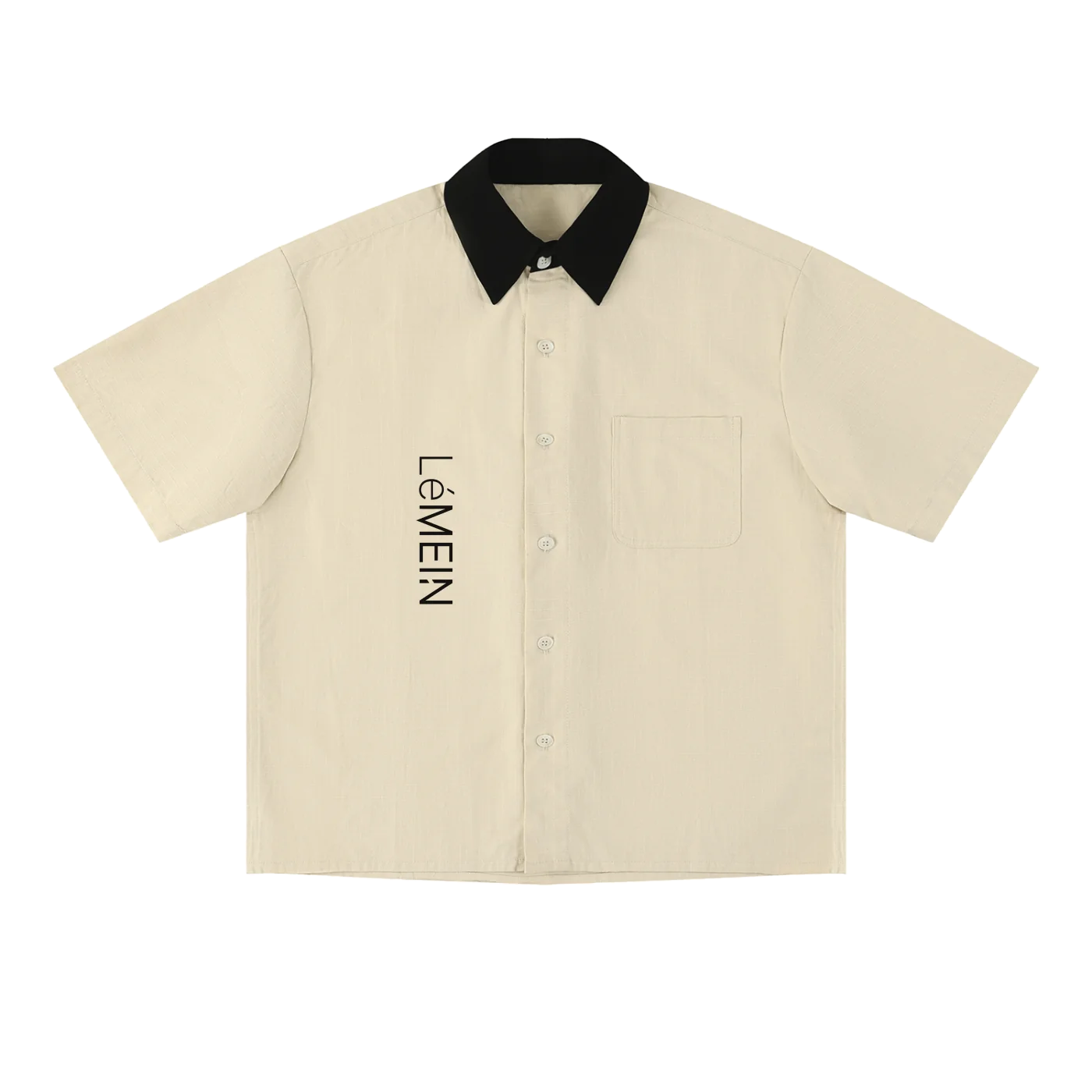 The Color Block Shirt in Apricot #Color_Apricot