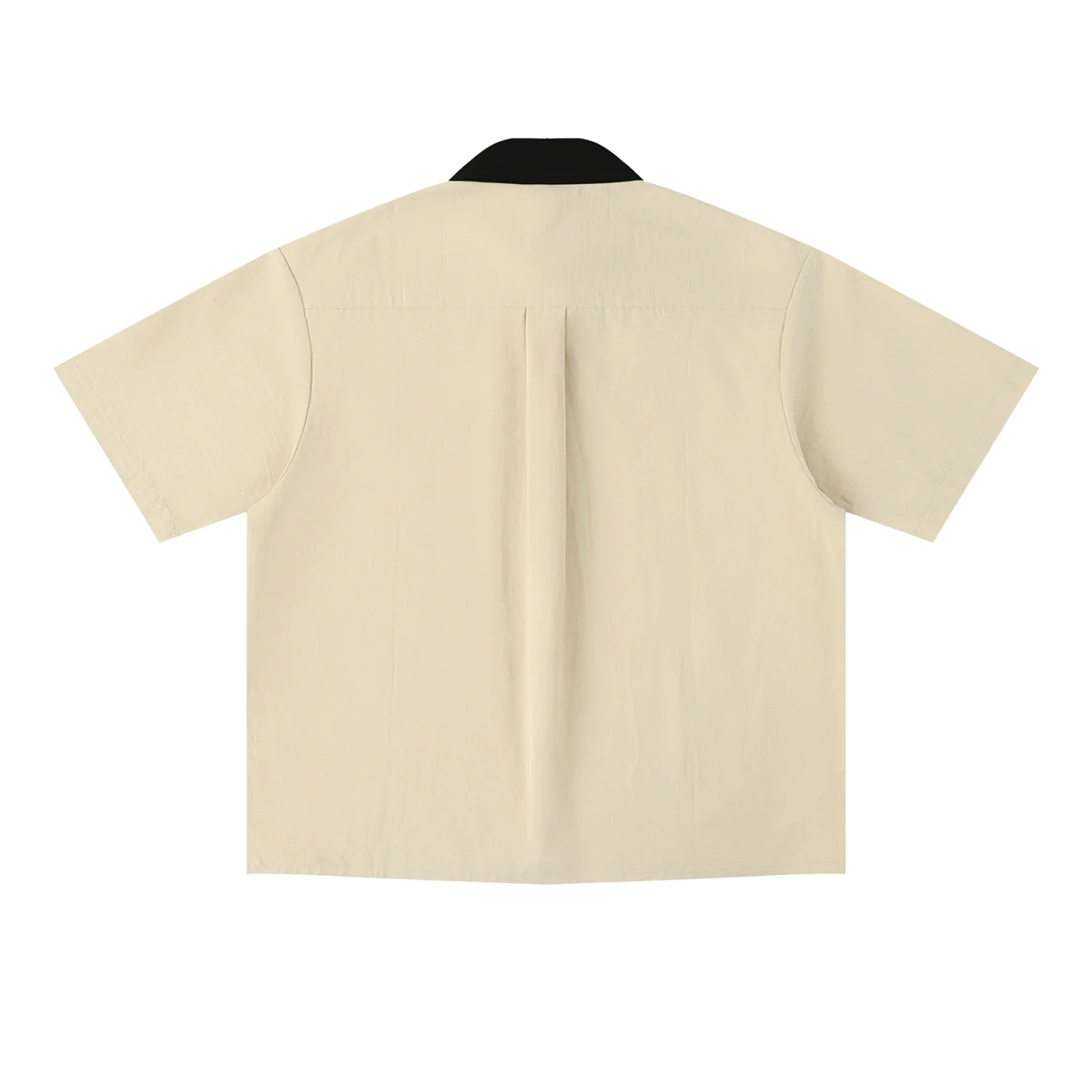 The Color Block Shirt in Apricot, back #Color_Apricot
