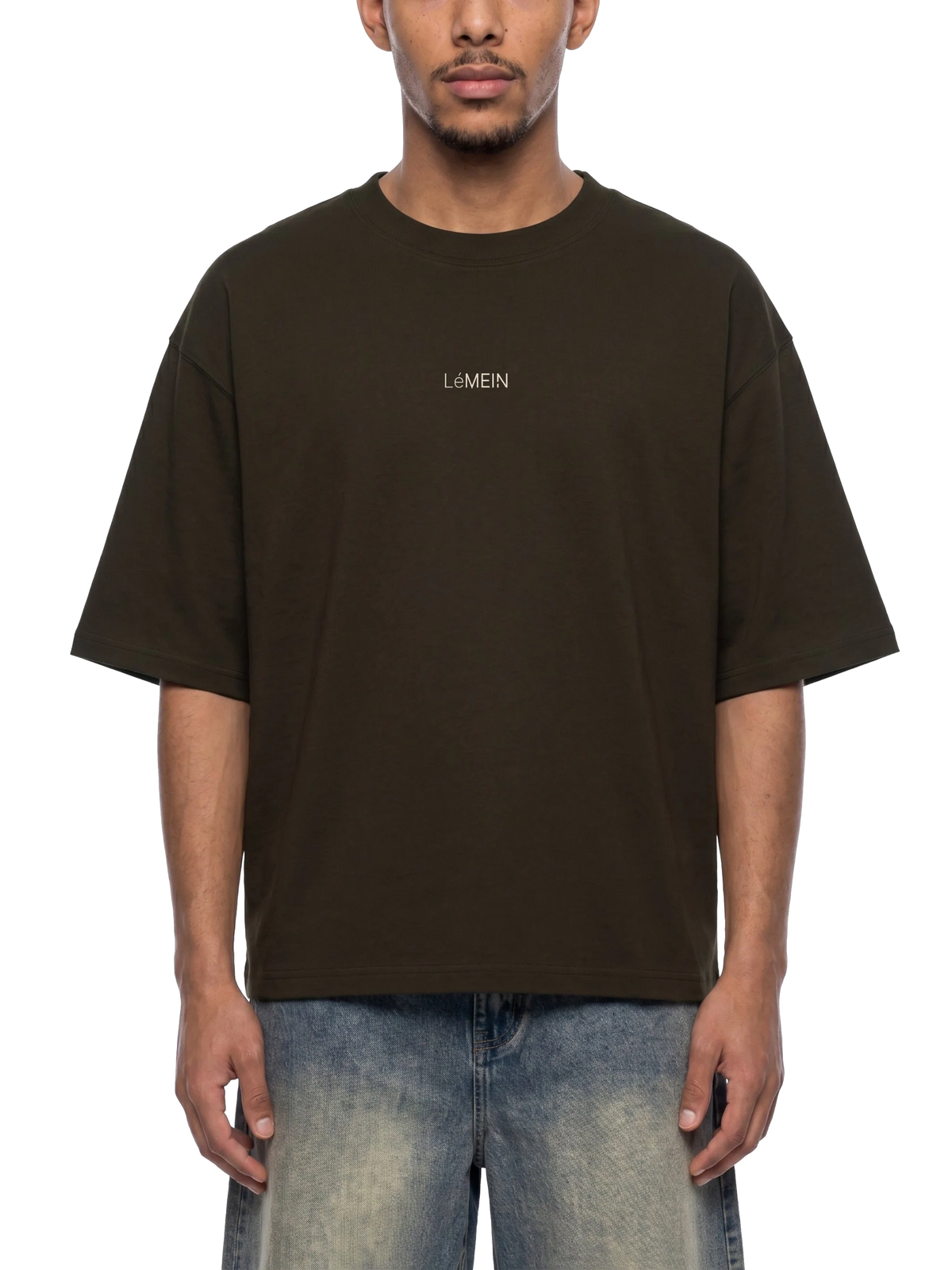 The Boxy Tee — on model, front