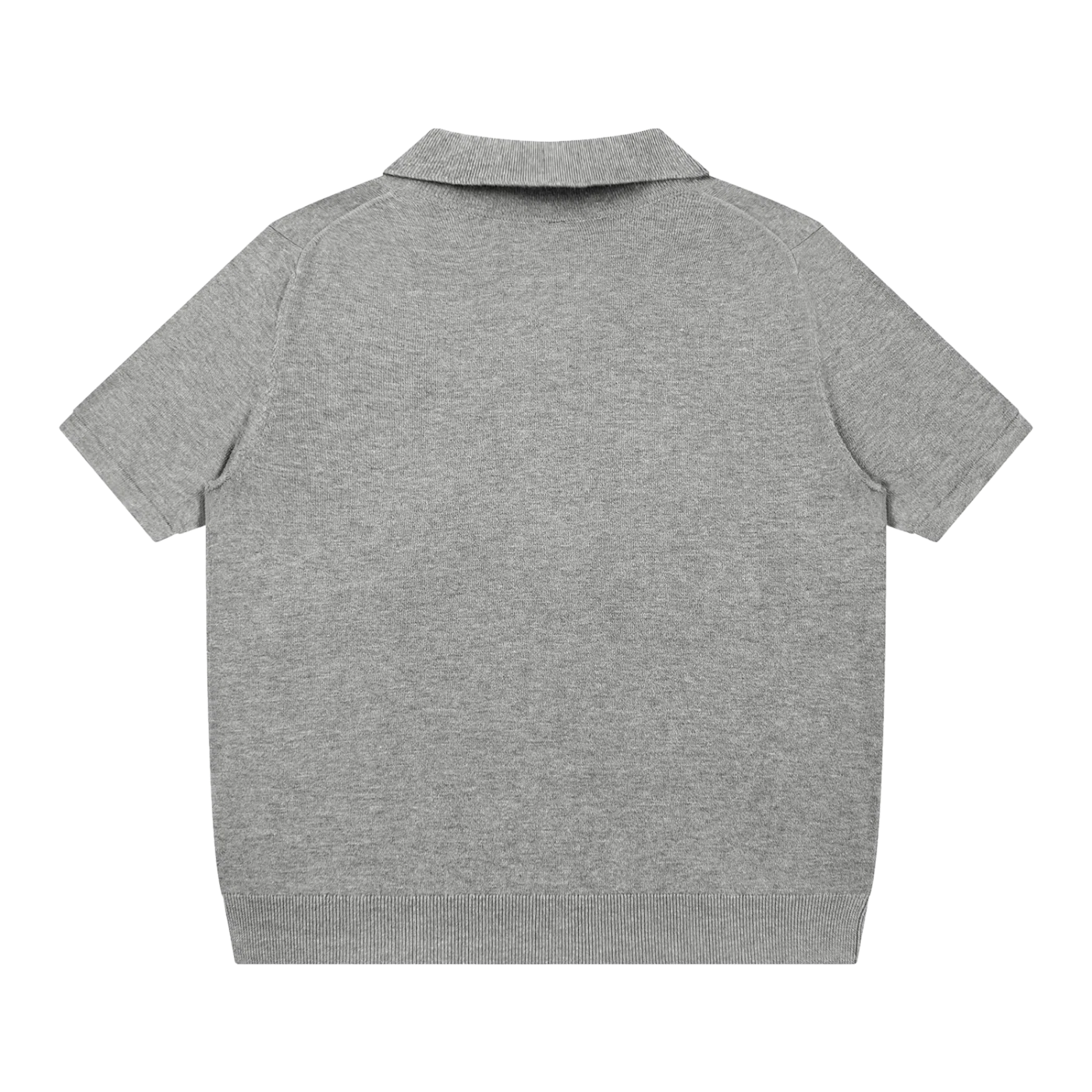 The Oversized Polo in Flower Gray, back #Color_Flower Gray