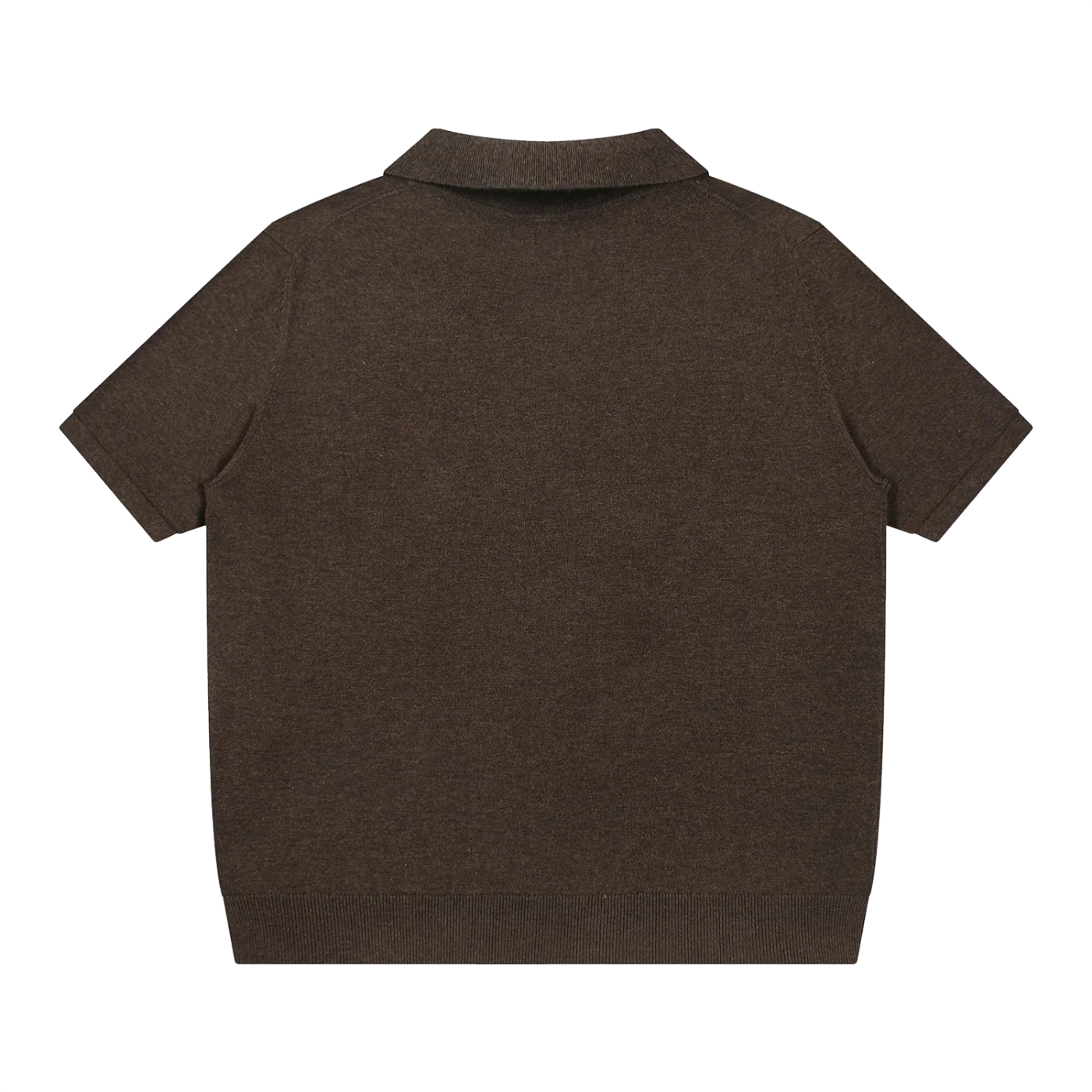 The Oversized Polo in Dark Brown, back #Color_Dark Brown