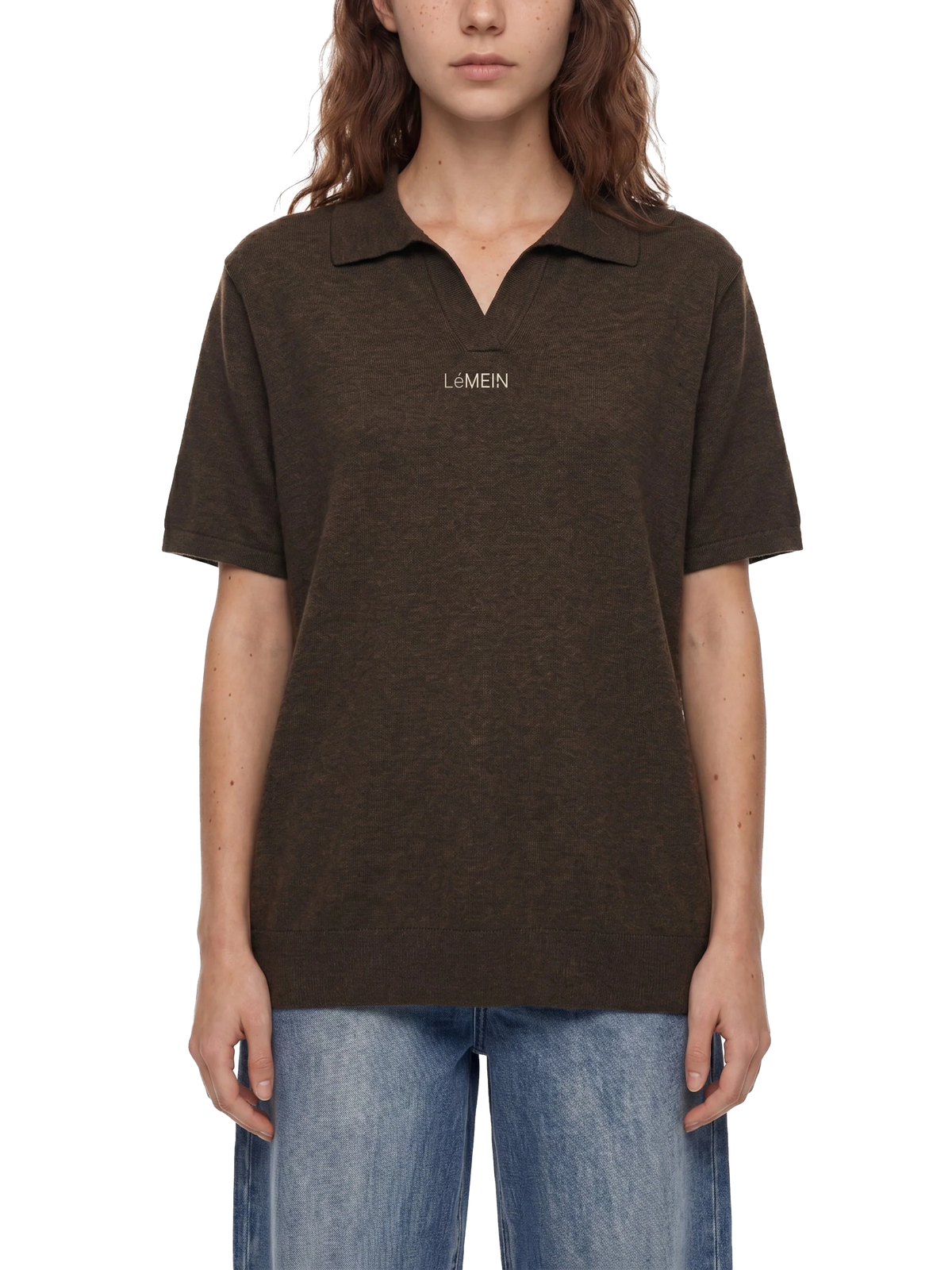The Oversized Polo — on model, front