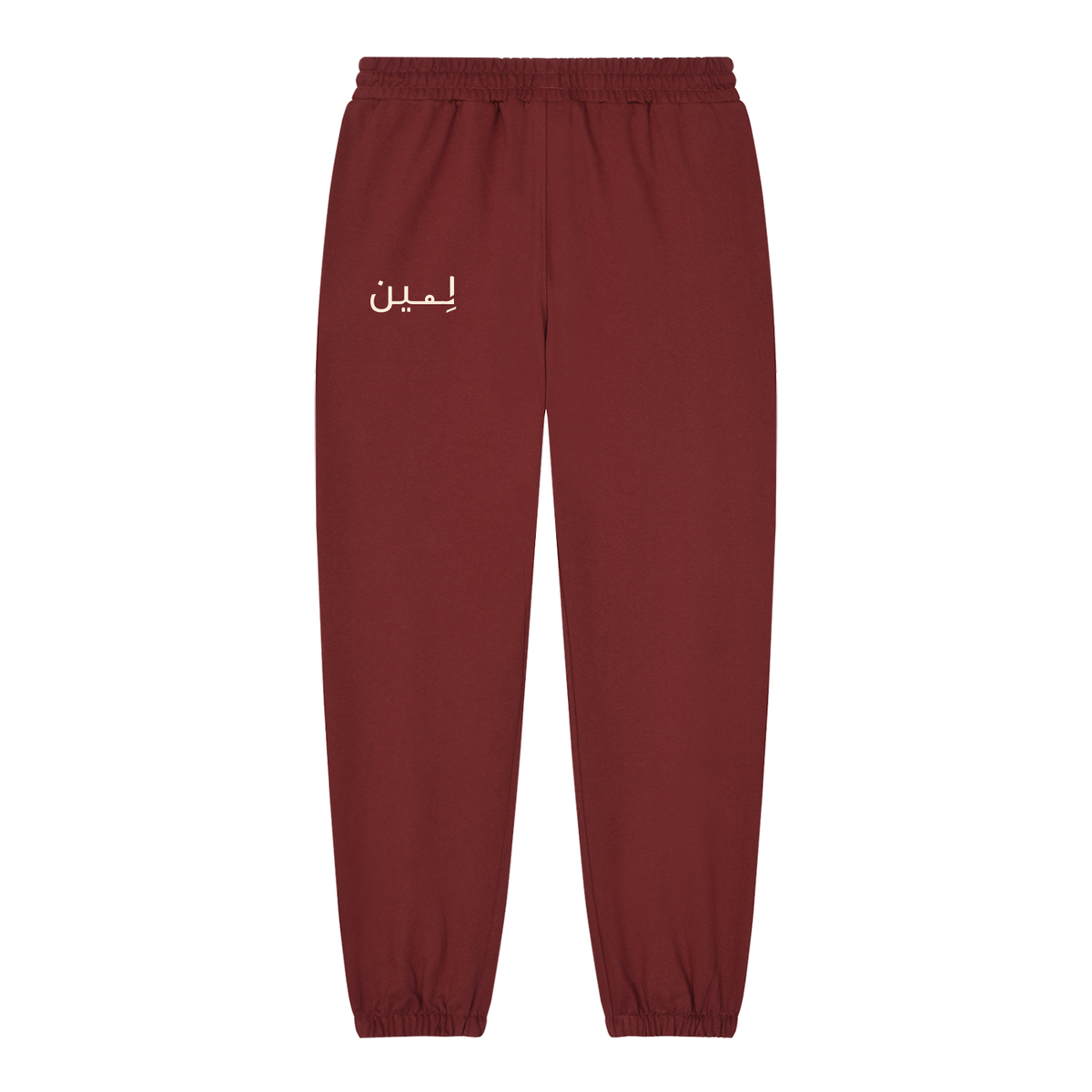 The Tapered Jogger in Dark Red, back #Color_Dark Red