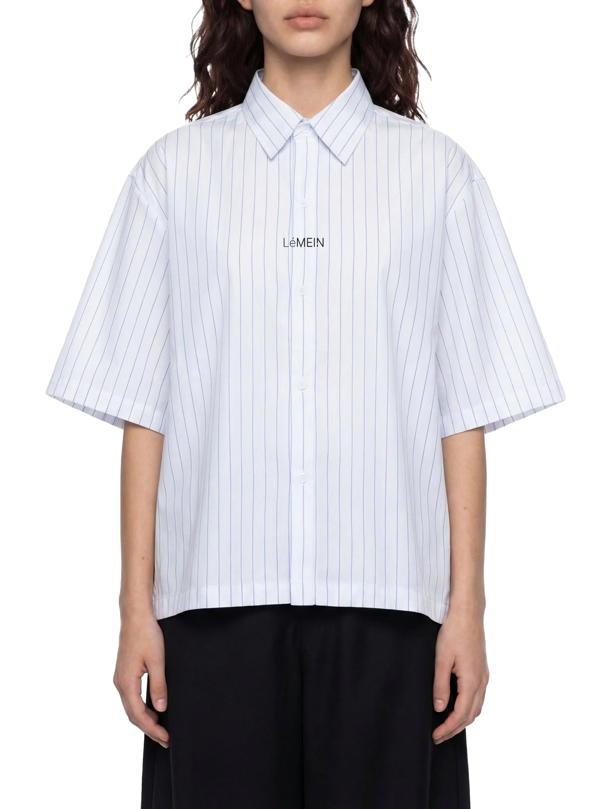 The Button-Up — on model, front