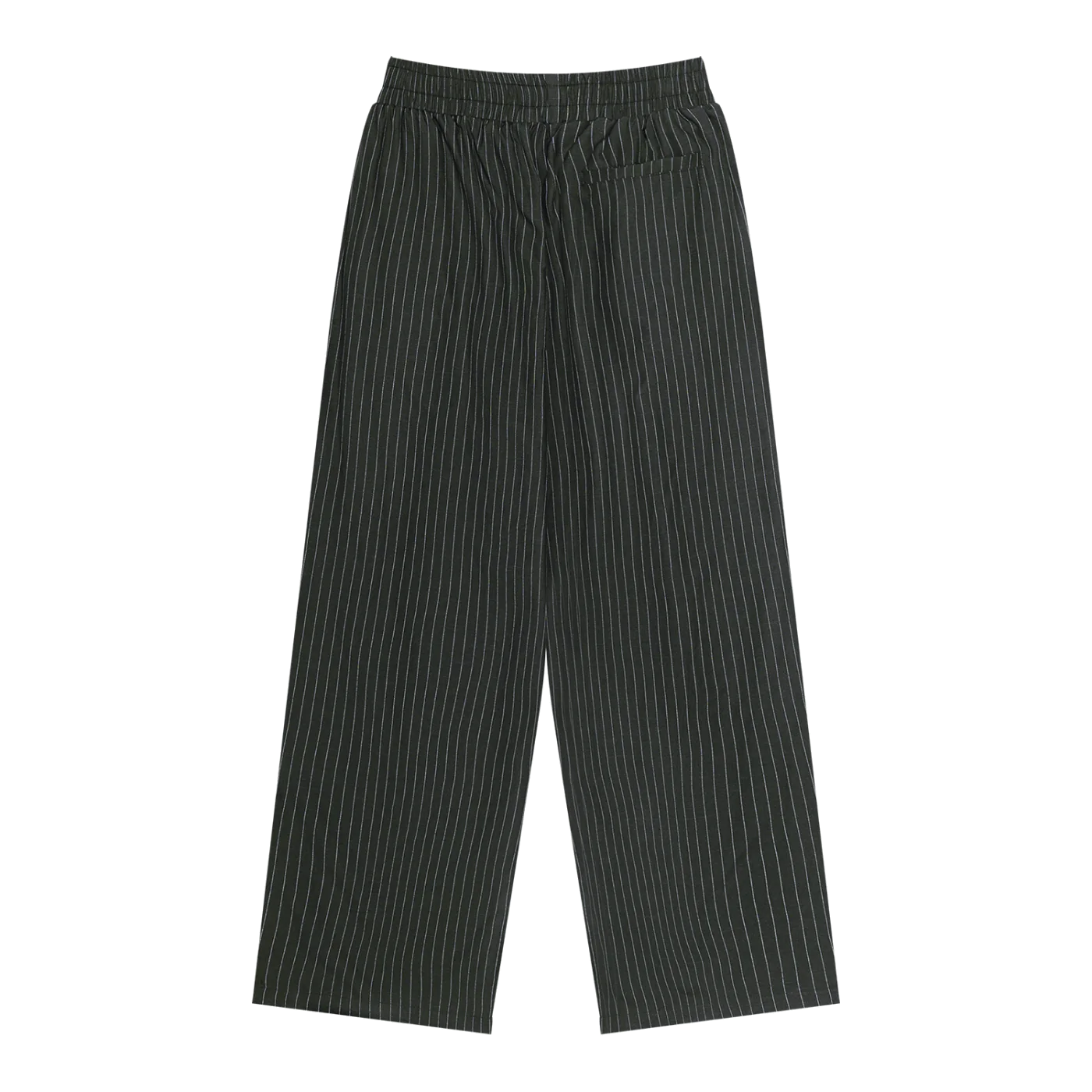 The Pleated Trouser in Black, back #Color_Black