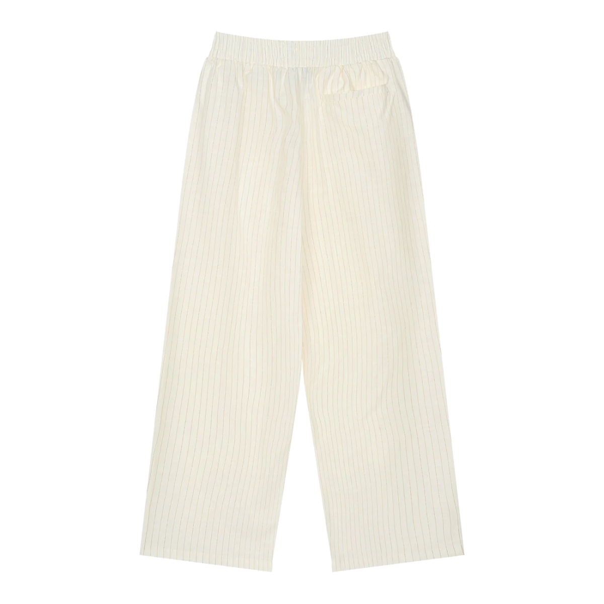 The Pleated Trouser in White, back #Color_White