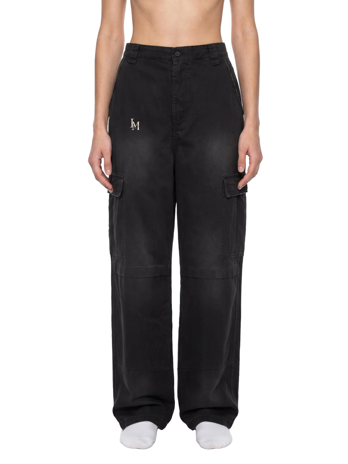 The Sunfade Cargo in Black — on model, front #Color_Black