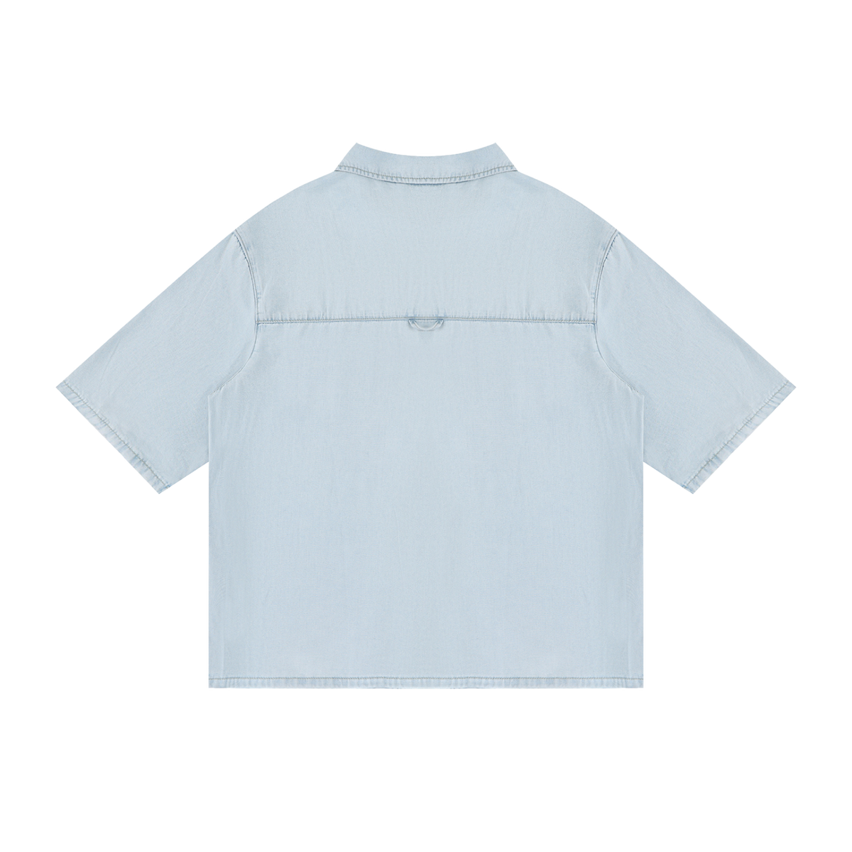 The Lyocell Shirt in Light Blue, back #Color_Light Blue