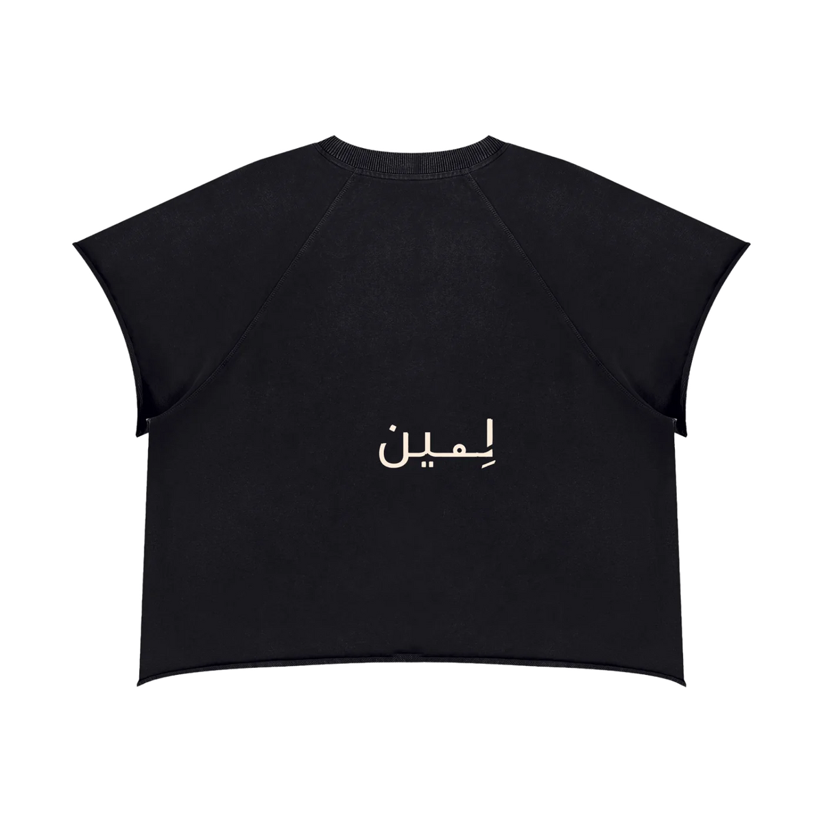 The Raglan Tee in Black, back #Color_Black