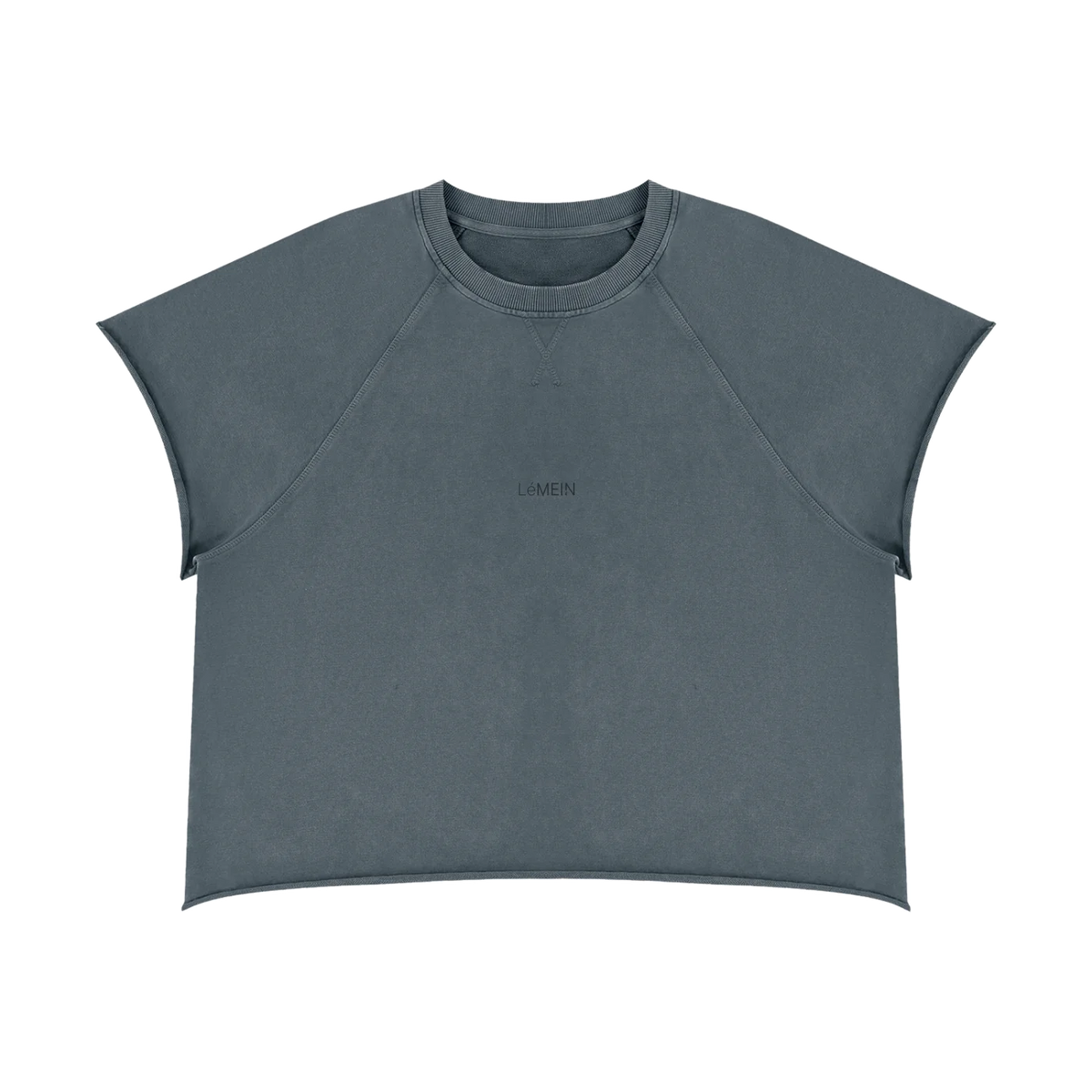 The Raglan Tee in Gray Blue #Color_Gray Blue
