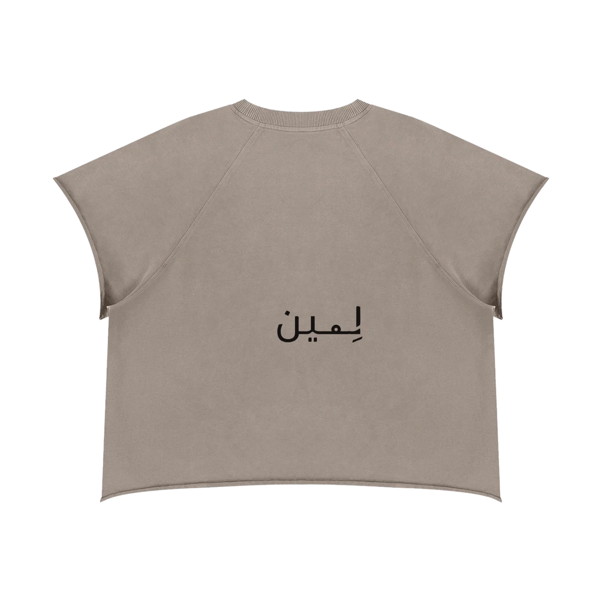 The Raglan Tee in Khaki Ash, back #Color_Khaki Ash