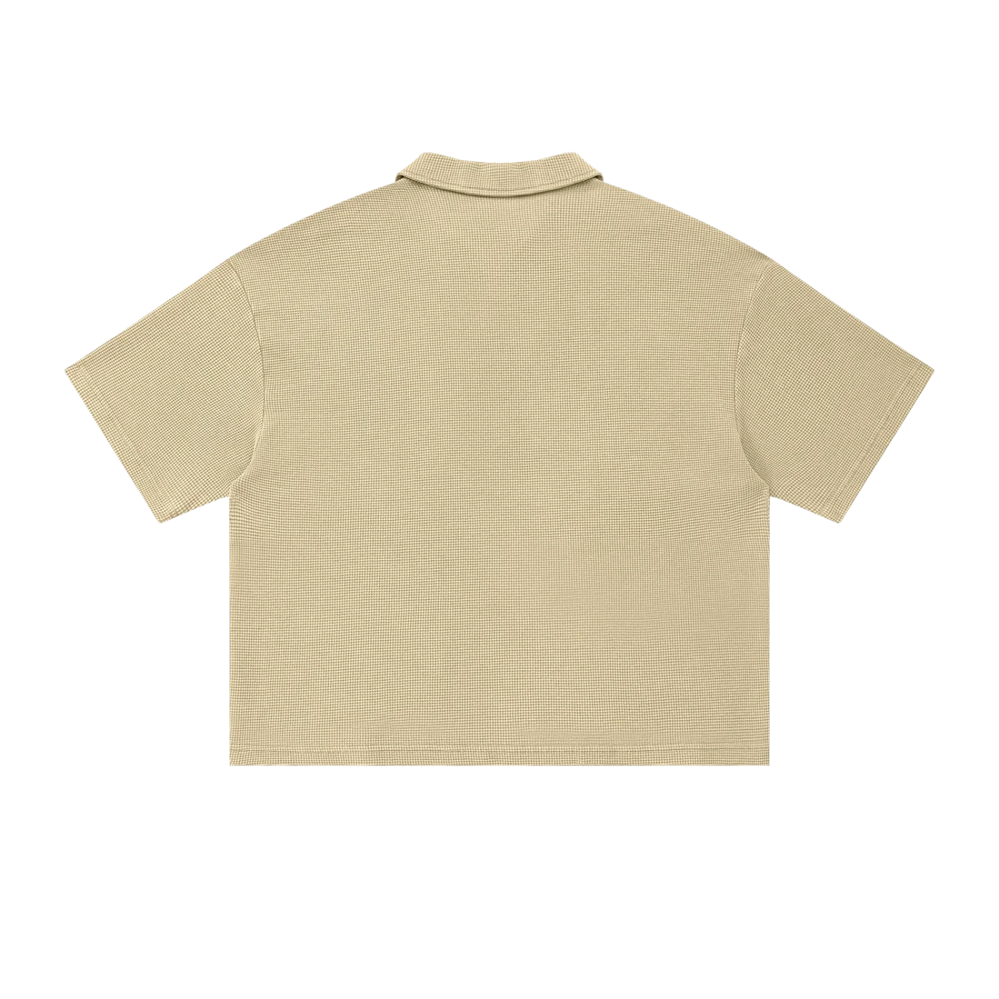 The Waffle Polo in Khaki, back view #Color_Khaki